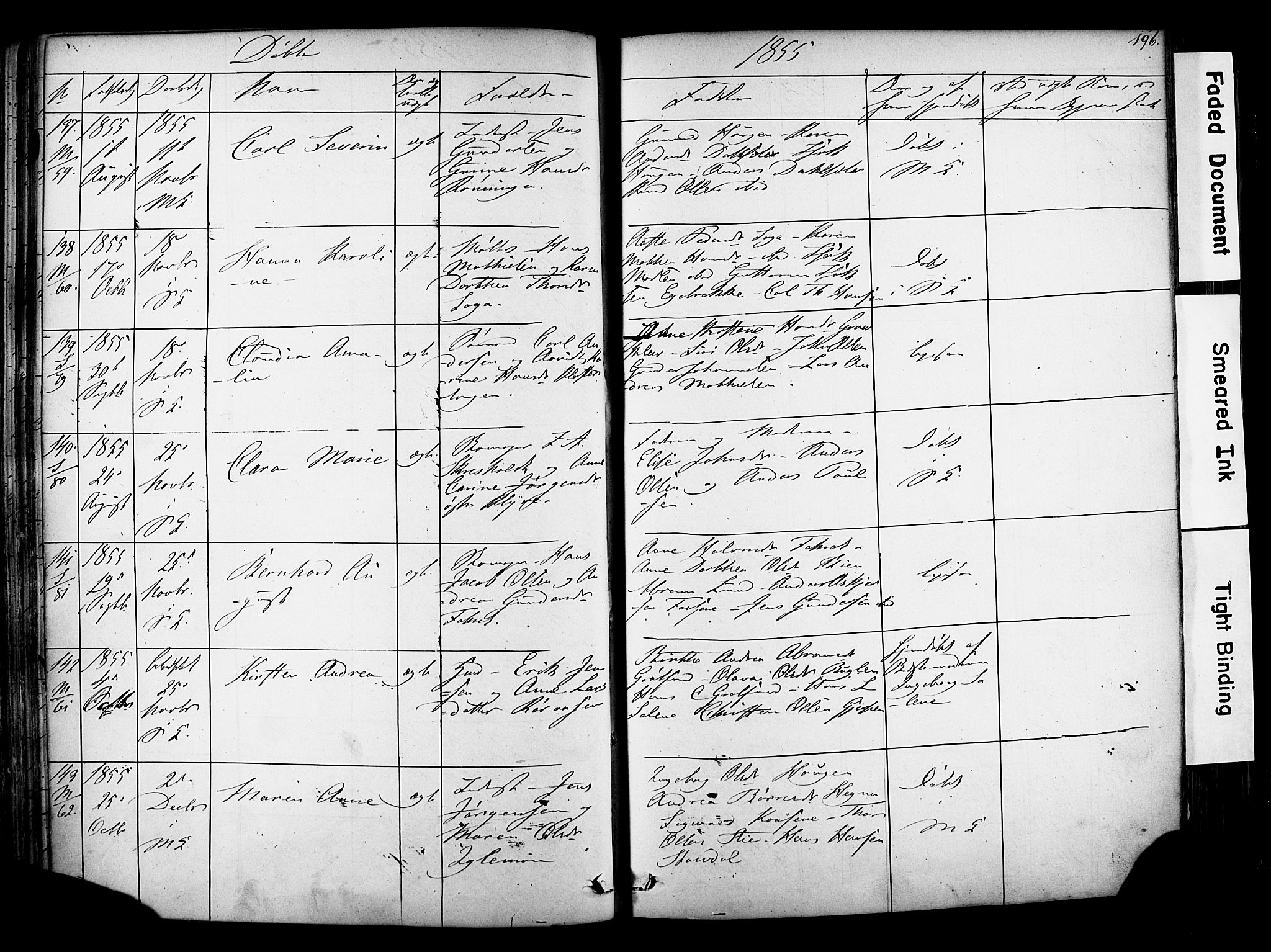 Solum kirkebøker, SAKO/A-306/F/Fa/L0006: Parish register (official) no. I 6, 1844-1855, p. 196