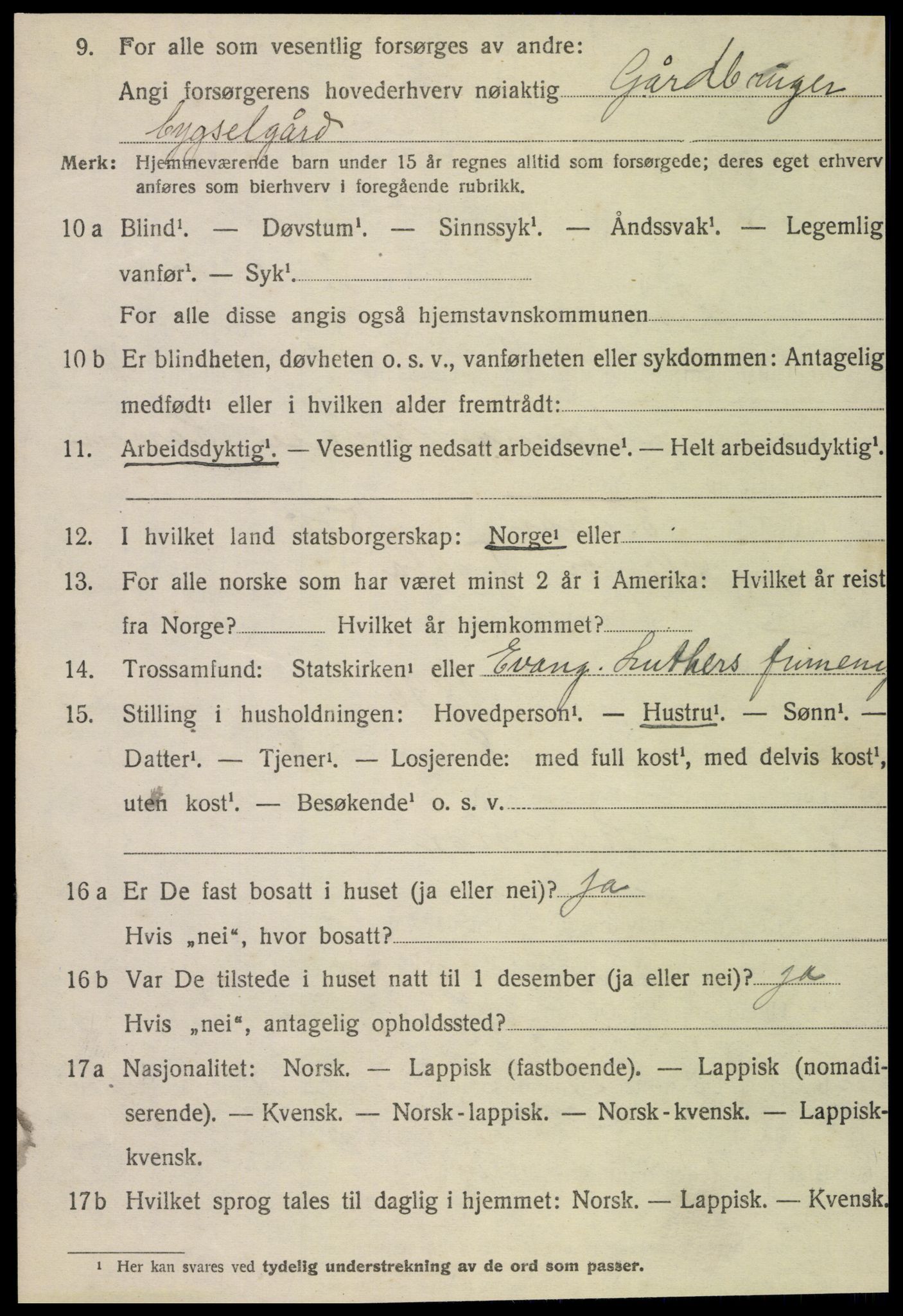 SAT, 1920 census for Lurøy, 1920, p. 964