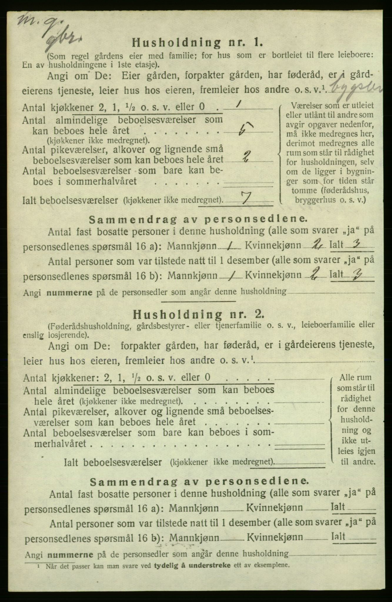 SAB, 1920 census for Kvinnherad, 1920, p. 2371