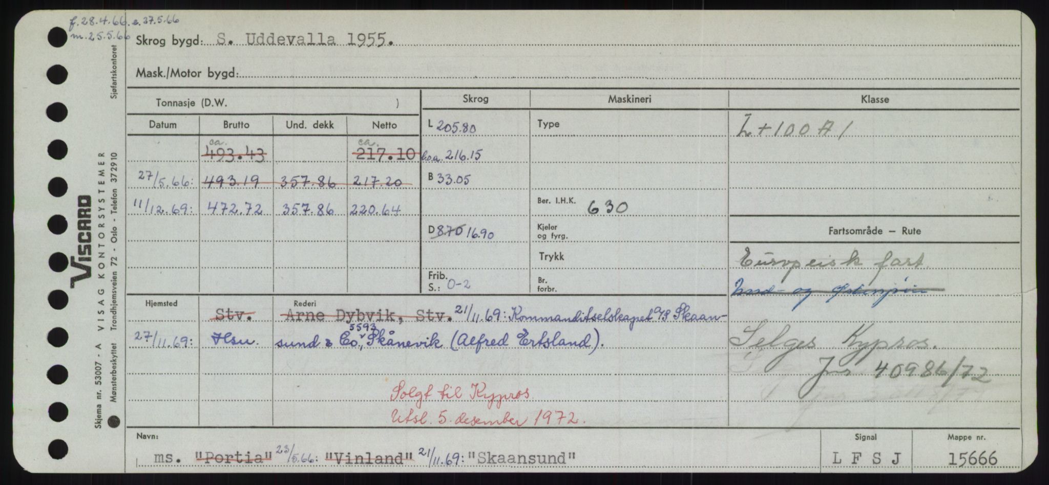 Sjøfartsdirektoratet med forløpere, Skipsmålingen, RA/S-1627/H/Hd/L0034: Fartøy, Sk-Slå, p. 333