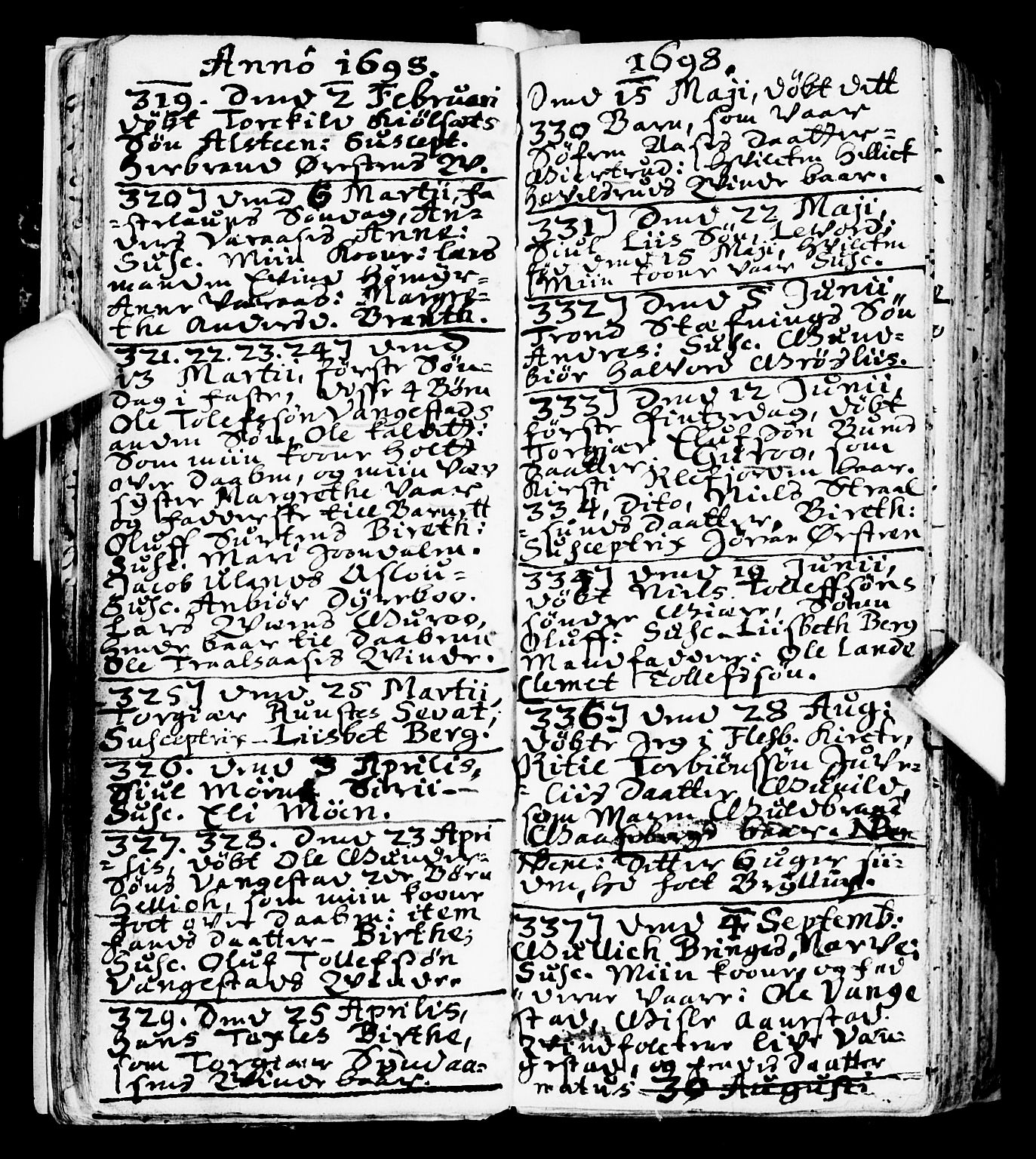 Flesberg kirkebøker, SAKO/A-18/F/Fa/L0001: Parish register (official) no. I 1, 1688-1725