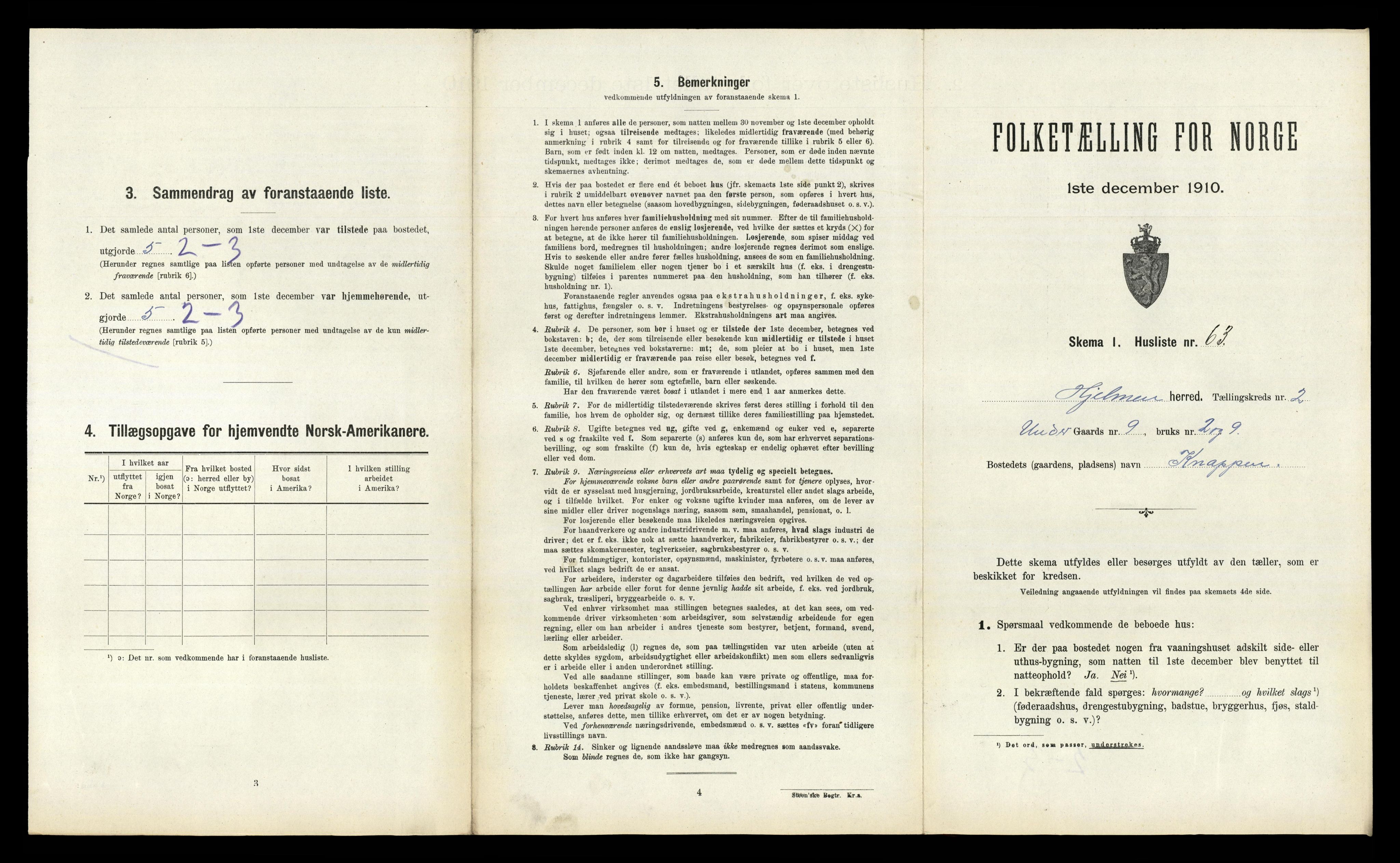 RA, 1910 census for Hjelme, 1910, p. 260