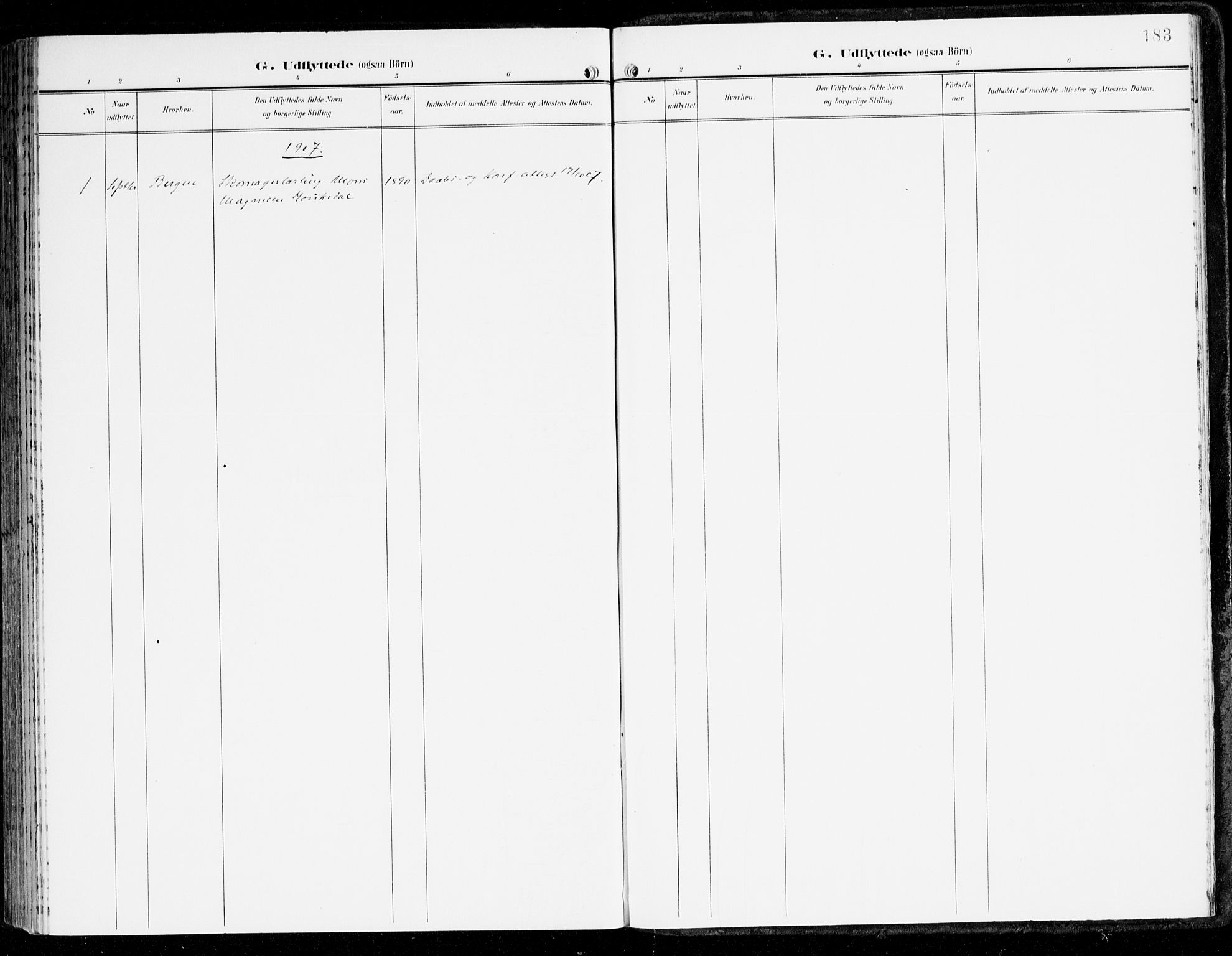 Hamre sokneprestembete, SAB/A-75501/H/Ha/Haa/Haad/L0002: Parish register (official) no. D 2, 1899-1916, p. 183
