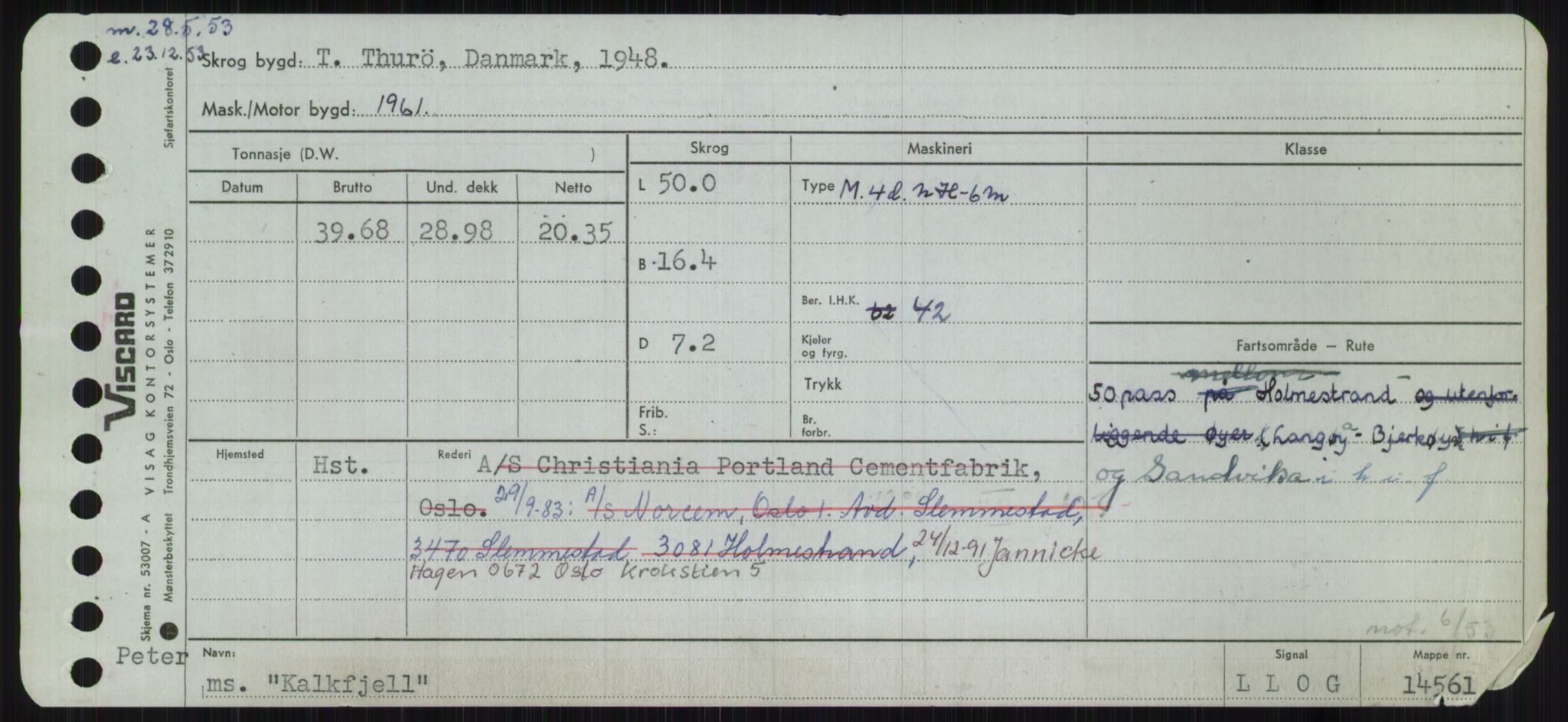 Sjøfartsdirektoratet med forløpere, Skipsmålingen, RA/S-1627/H/Ha/L0003/0001: Fartøy, Hilm-Mar / Fartøy, Hilm-Kol, p. 639