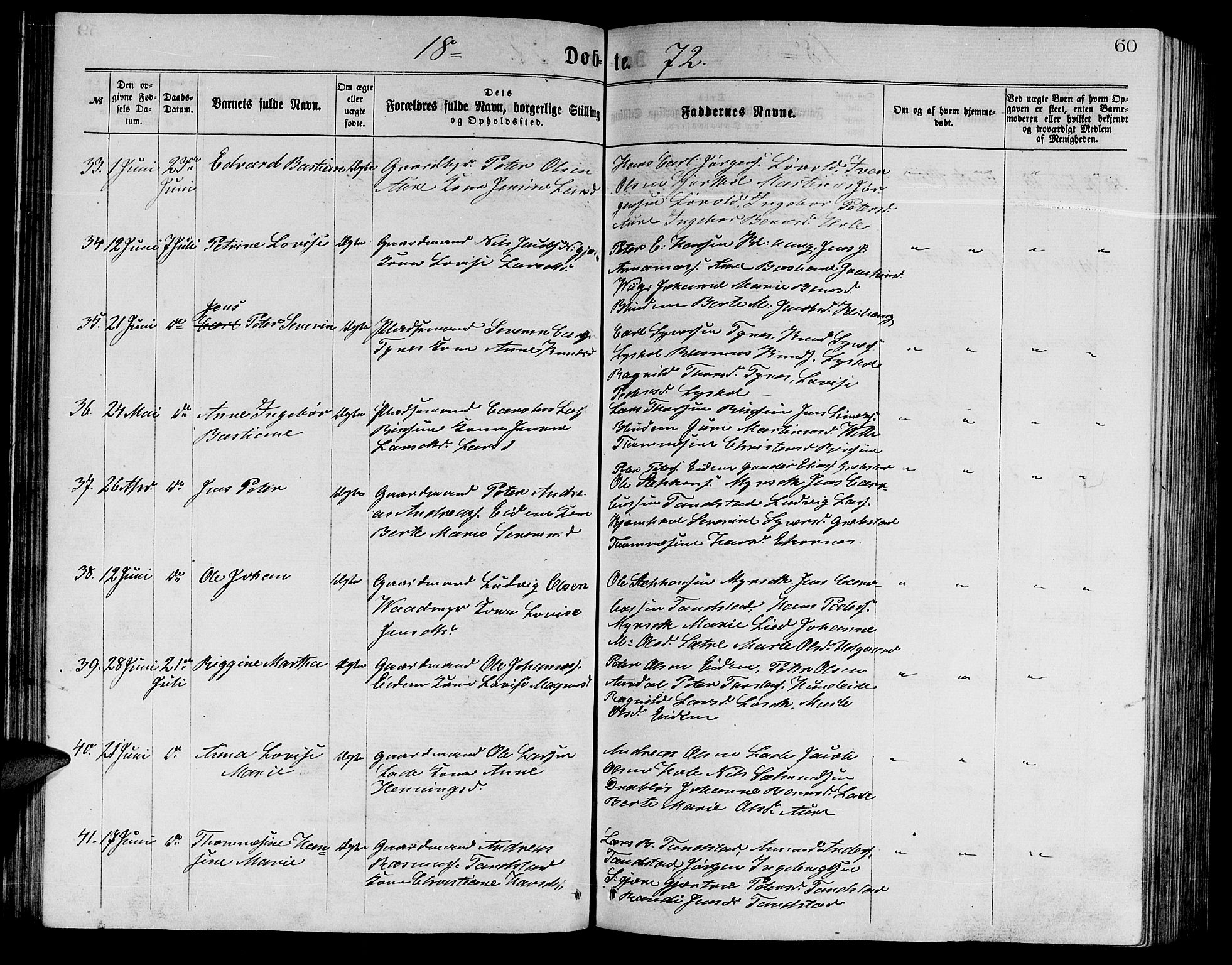 Ministerialprotokoller, klokkerbøker og fødselsregistre - Møre og Romsdal, AV/SAT-A-1454/523/L0338: Parish register (copy) no. 523C01, 1865-1877, p. 60