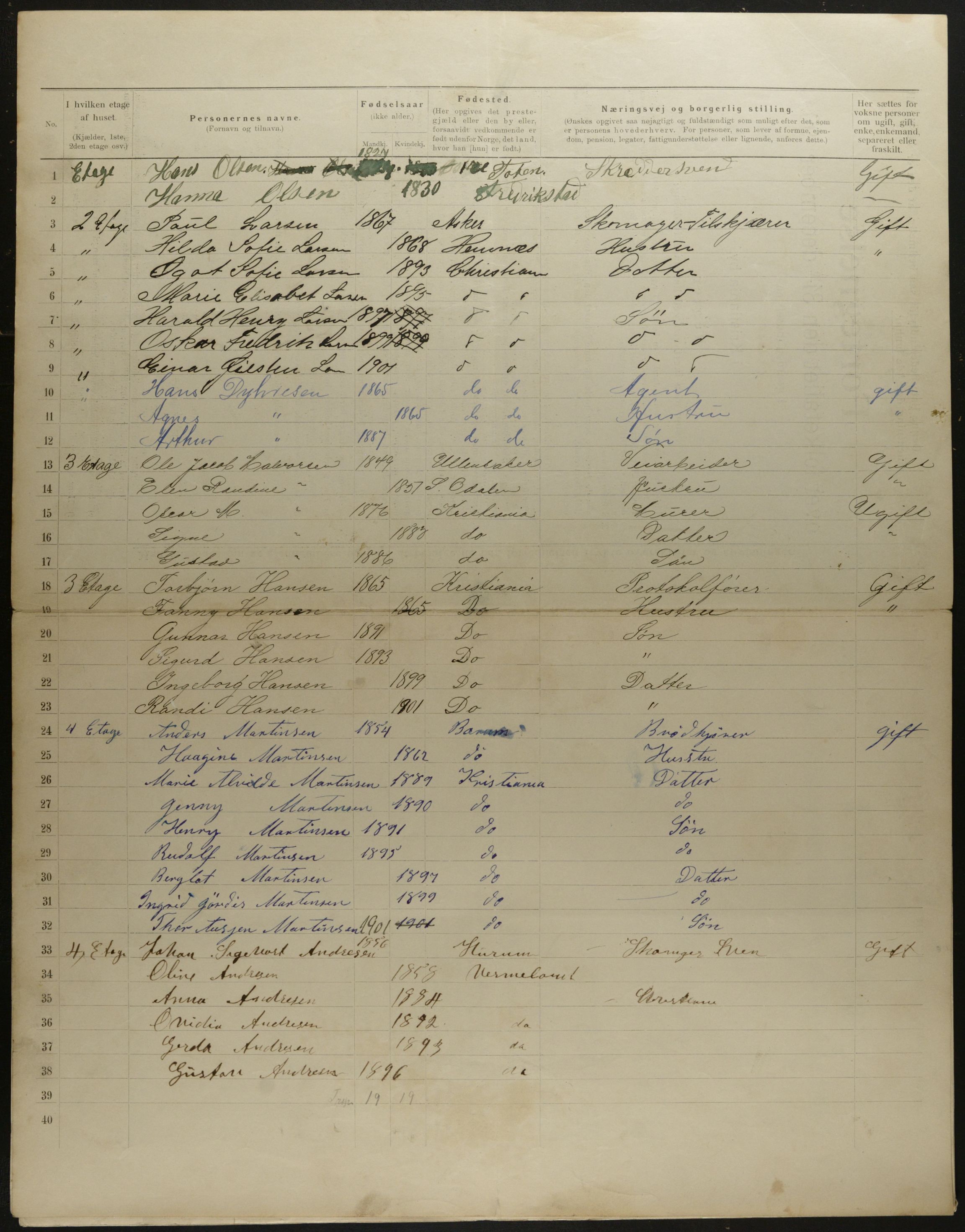 OBA, Municipal Census 1901 for Kristiania, 1901, p. 8430