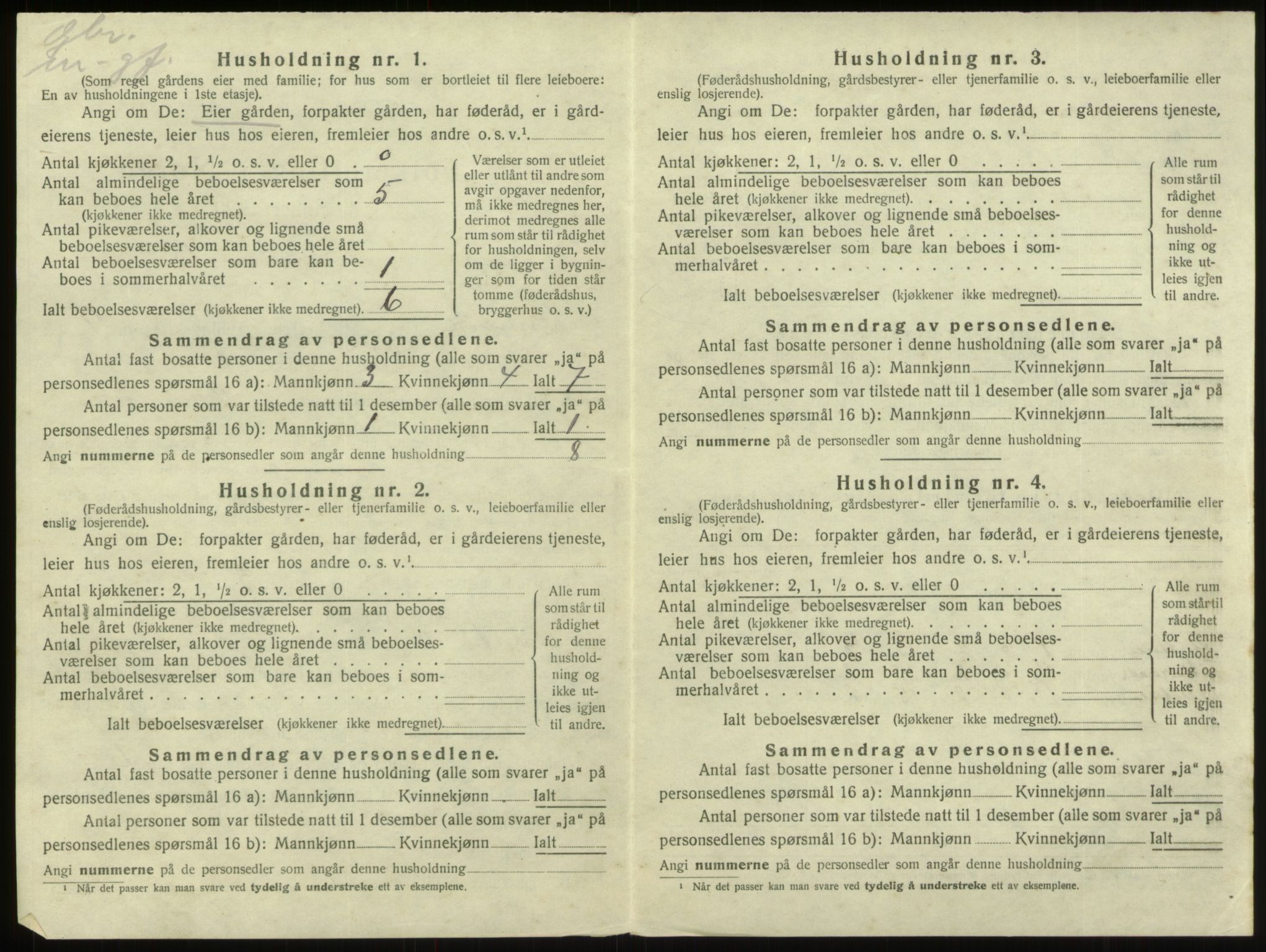 SAB, 1920 census for Innvik, 1920, p. 566