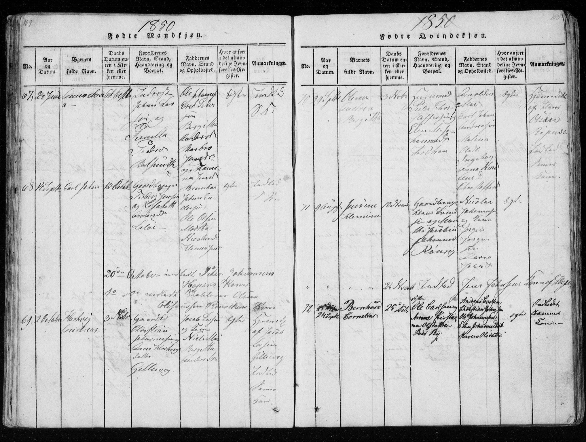 Ministerialprotokoller, klokkerbøker og fødselsregistre - Nordland, AV/SAT-A-1459/801/L0026: Parish register (copy) no. 801C01, 1820-1855, p. 104-105