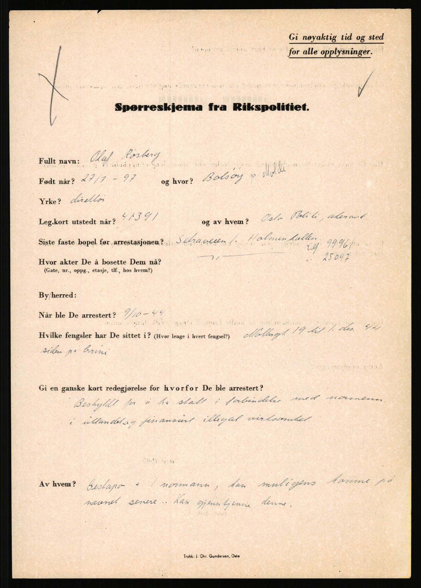 Rikspolitisjefen, AV/RA-S-1560/L/L0014: Pettersen, Aksel - Savosnick, Ernst, 1940-1945, p. 1026