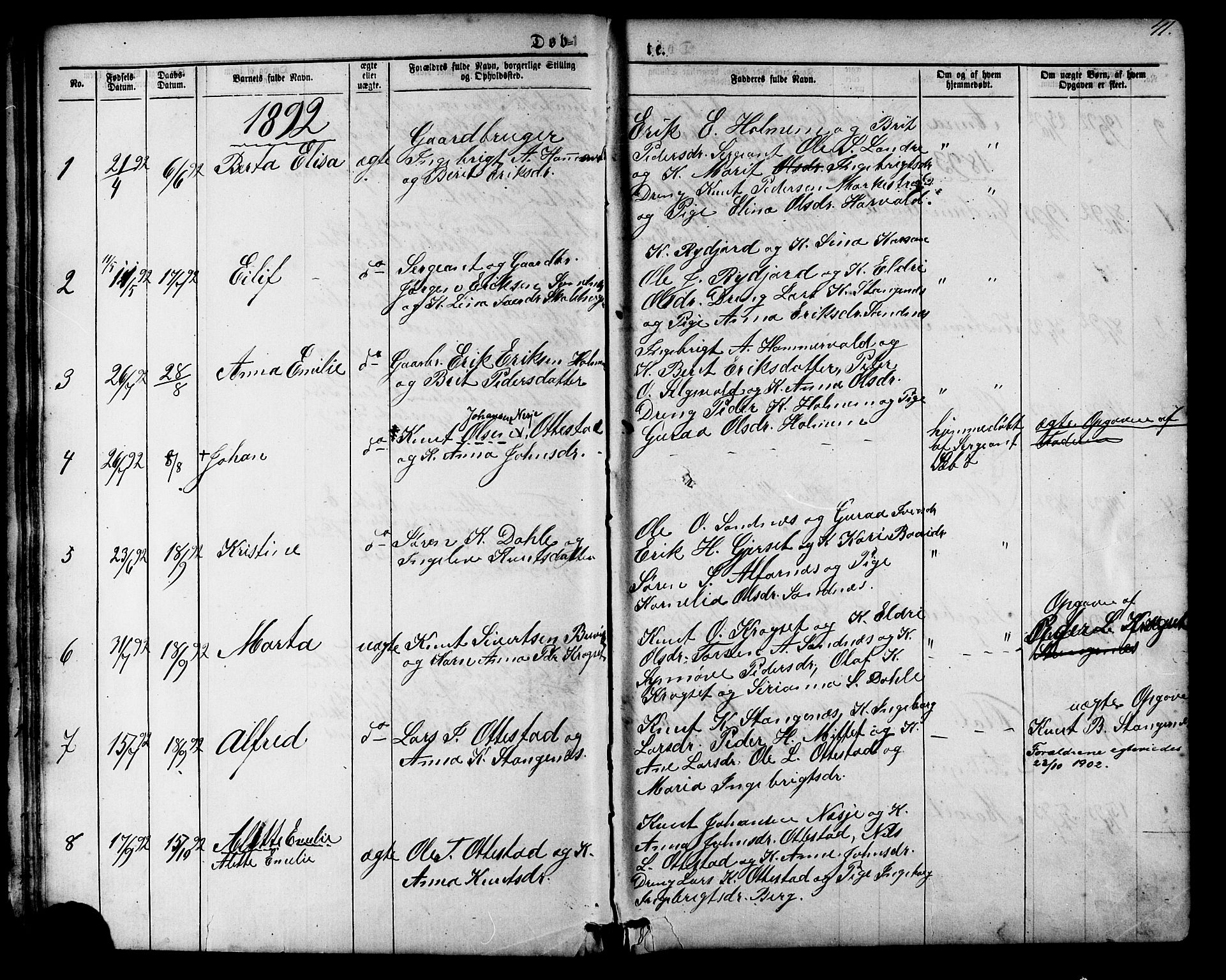 Ministerialprotokoller, klokkerbøker og fødselsregistre - Møre og Romsdal, SAT/A-1454/548/L0614: Parish register (copy) no. 548C02, 1867-1917, p. 41