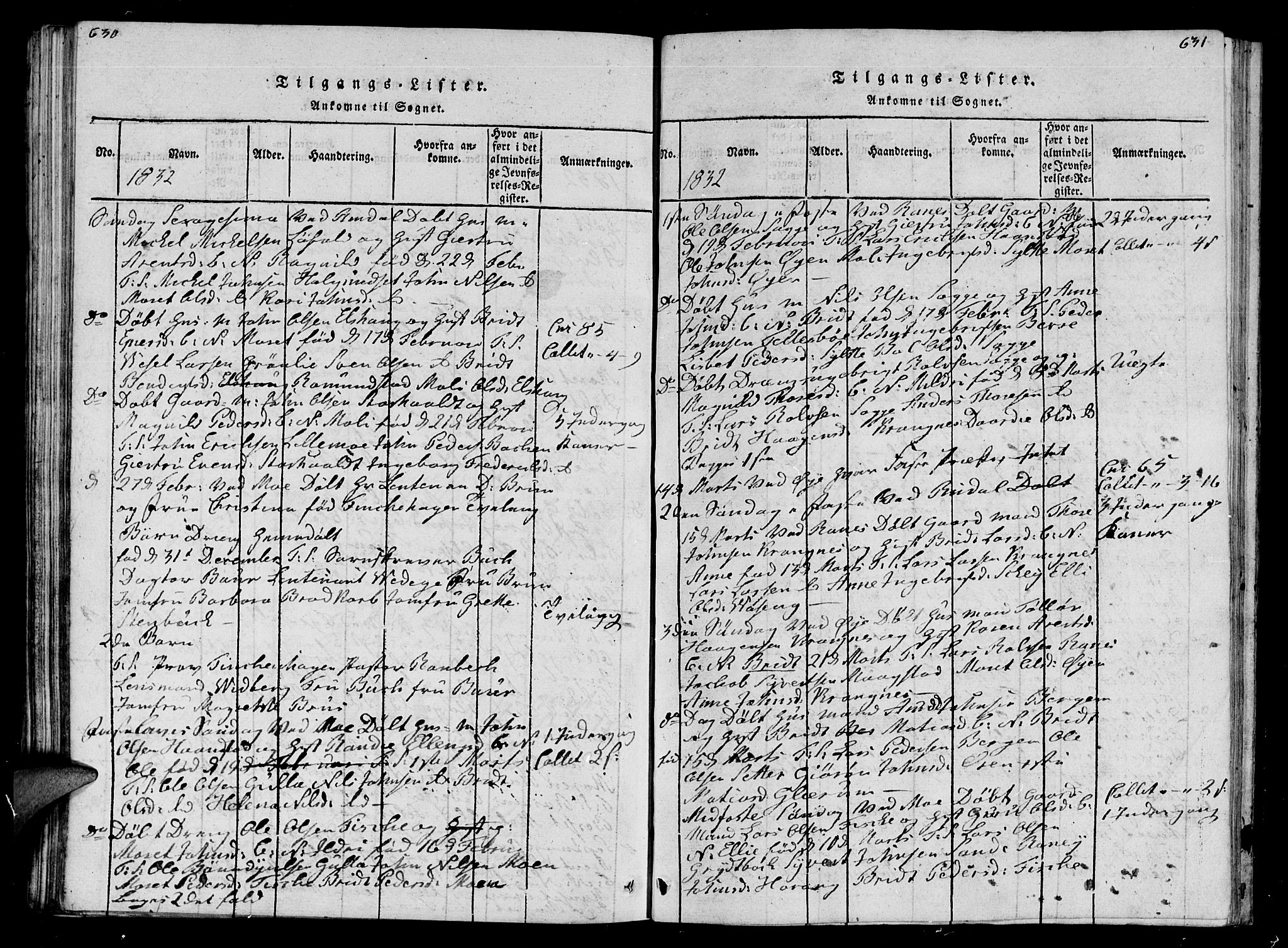 Ministerialprotokoller, klokkerbøker og fødselsregistre - Møre og Romsdal, AV/SAT-A-1454/595/L1050: Parish register (copy) no. 595C02, 1819-1834, p. 630-631