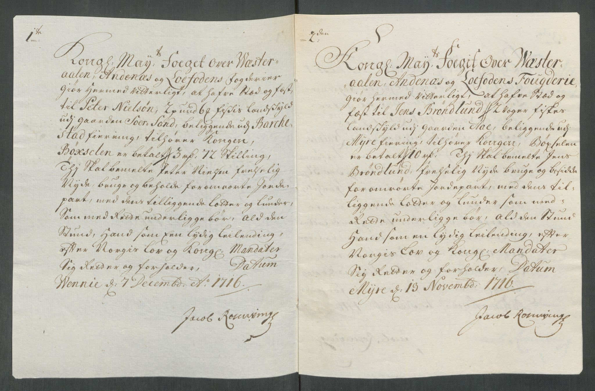 Rentekammeret inntil 1814, Reviderte regnskaper, Fogderegnskap, AV/RA-EA-4092/R67/L4682: Fogderegnskap Vesterålen, Andenes og Lofoten, 1716, p. 153