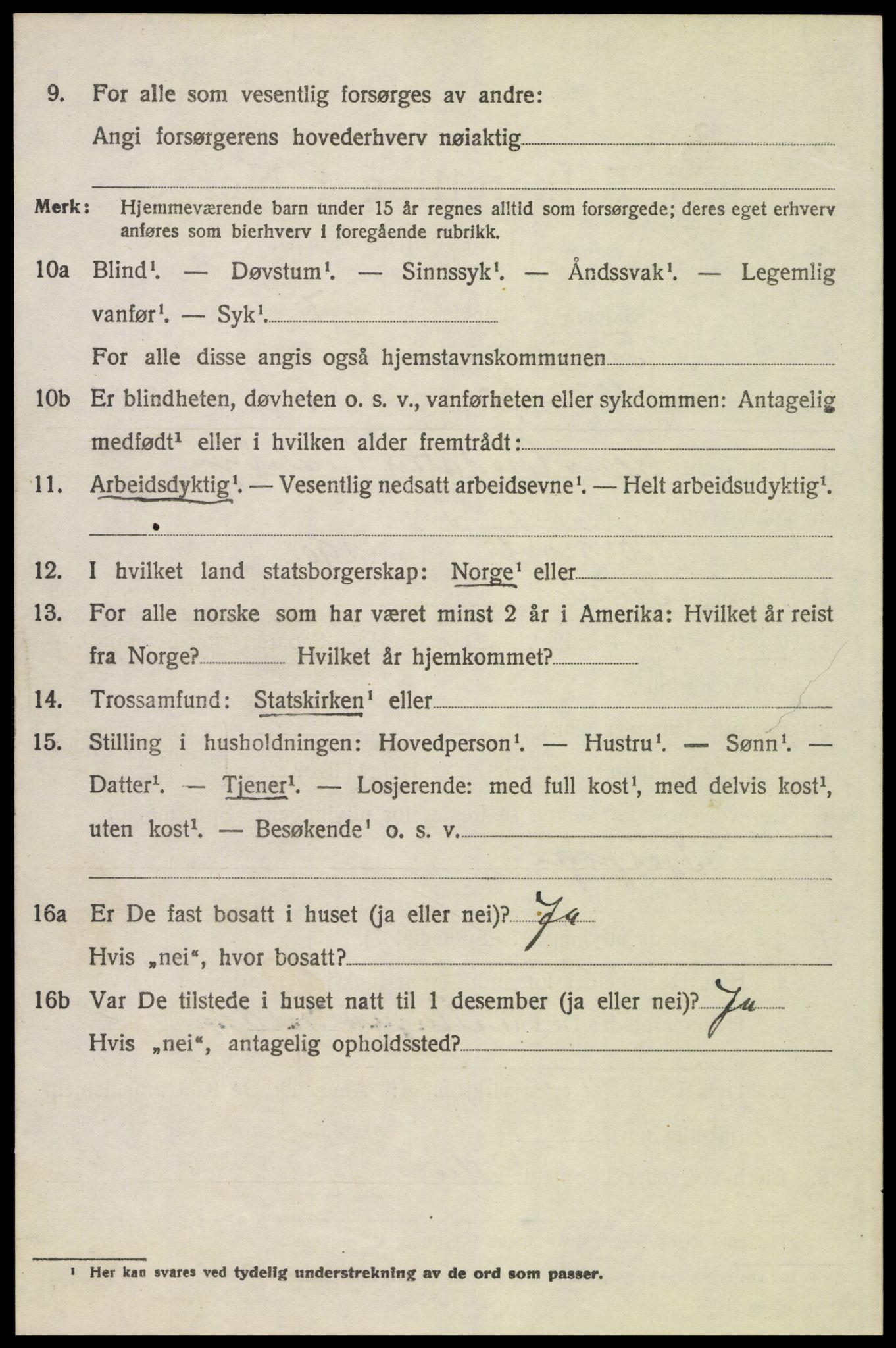 SAH, 1920 census for Trysil, 1920, p. 4078