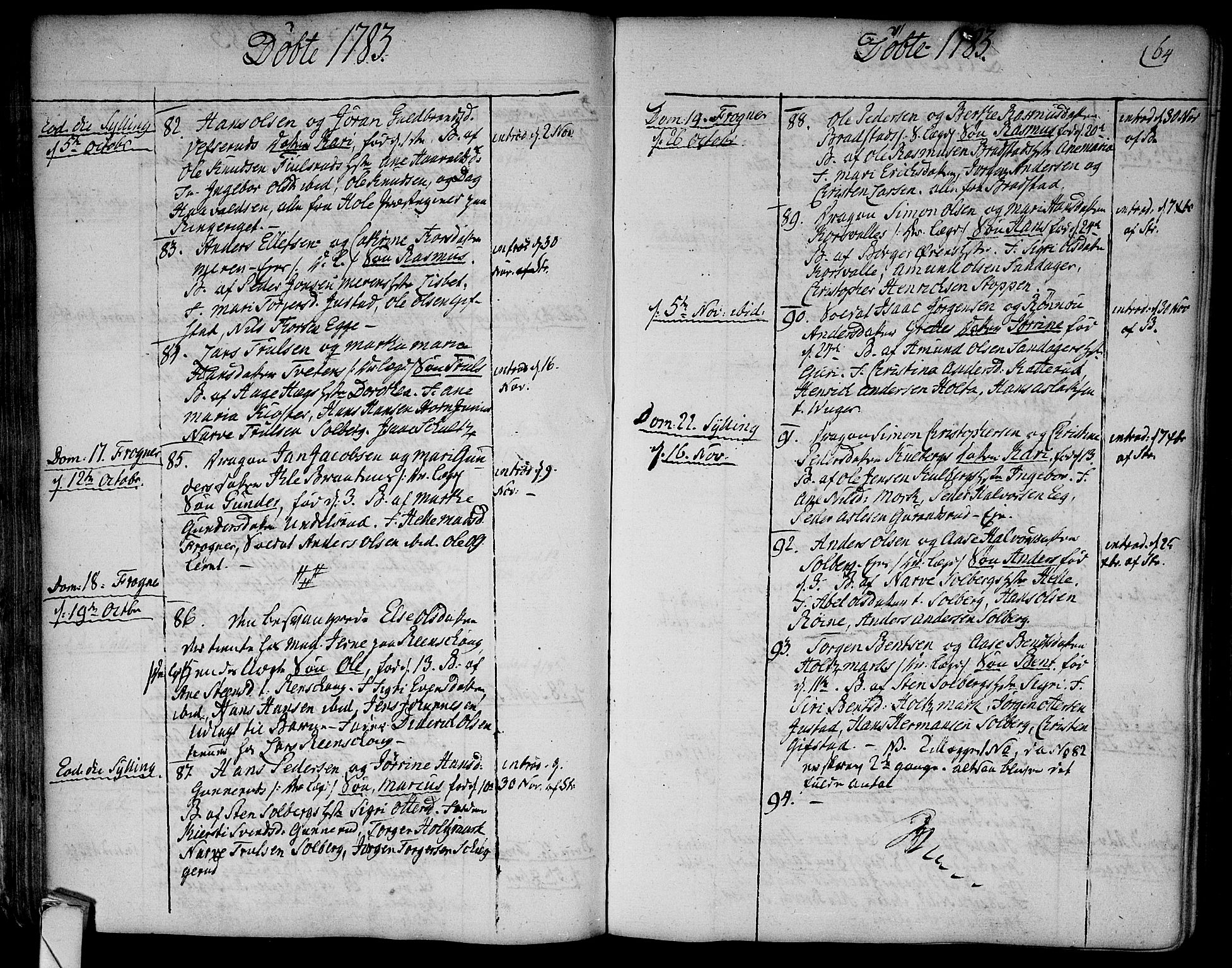 Lier kirkebøker, SAKO/A-230/F/Fa/L0006: Parish register (official) no. I 6, 1777-1794, p. 64