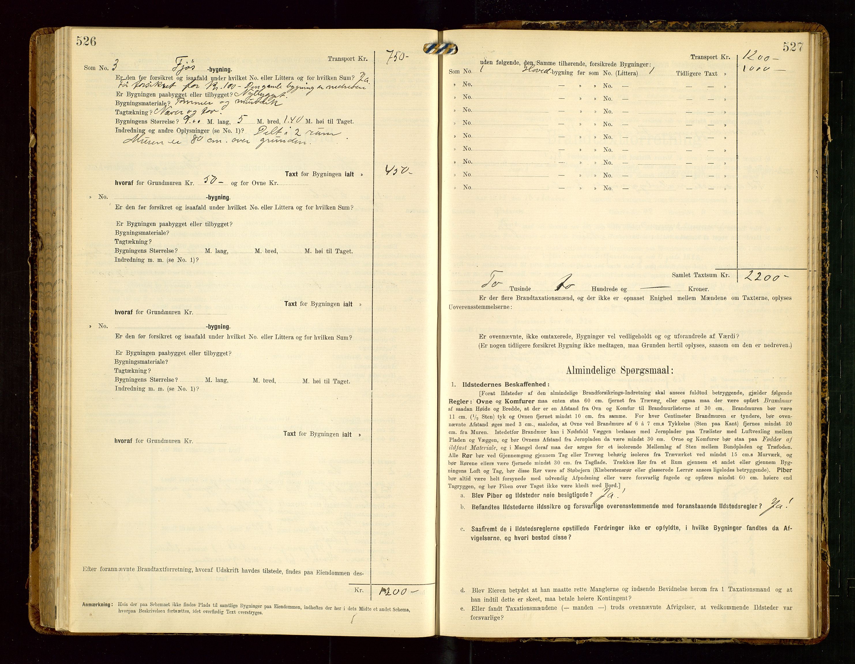 Lund lensmannskontor, SAST/A-100303/Gob/L0002: "Brandtakstprotokol", 1908-1918, p. 526-527