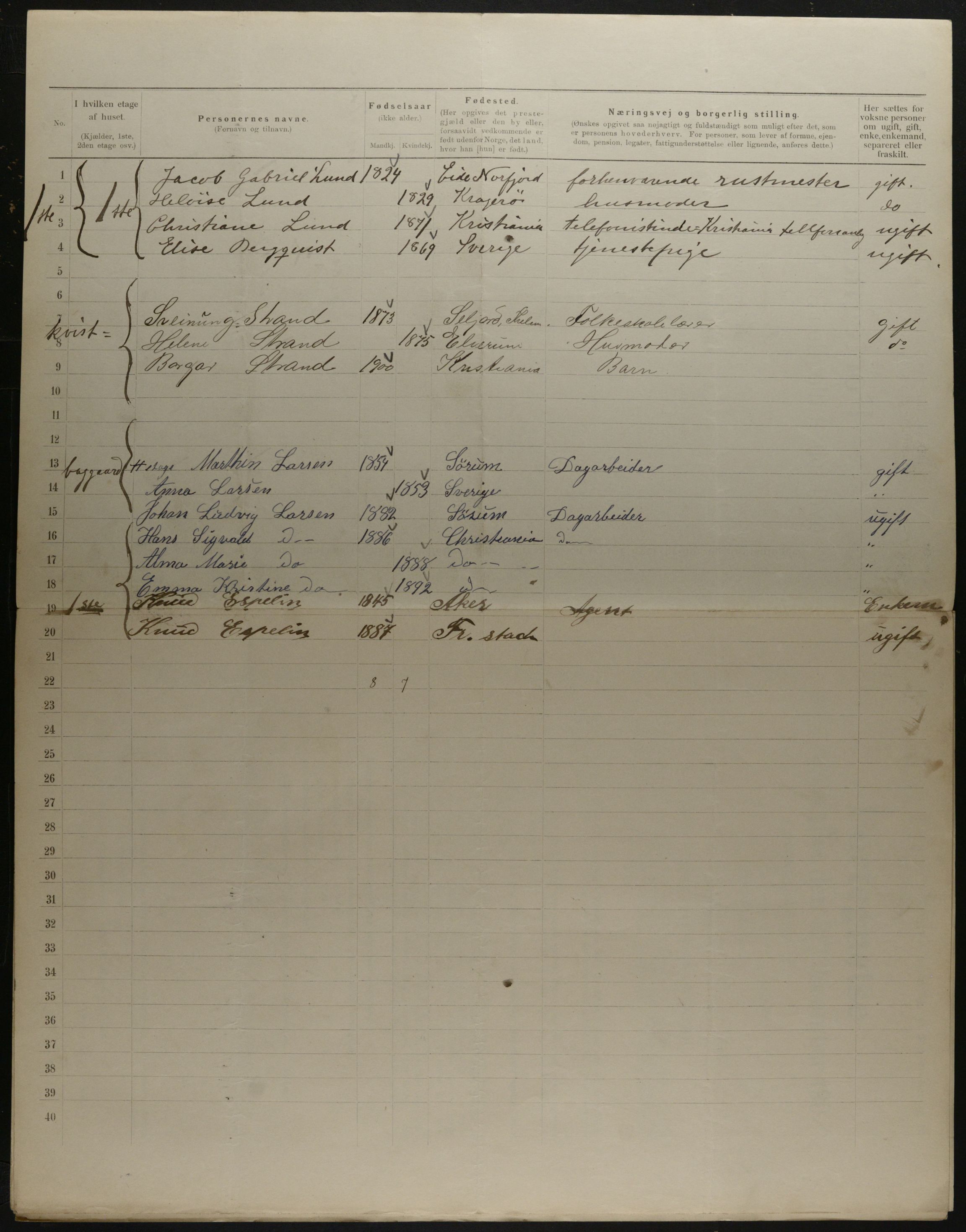 OBA, Municipal Census 1901 for Kristiania, 1901, p. 17757