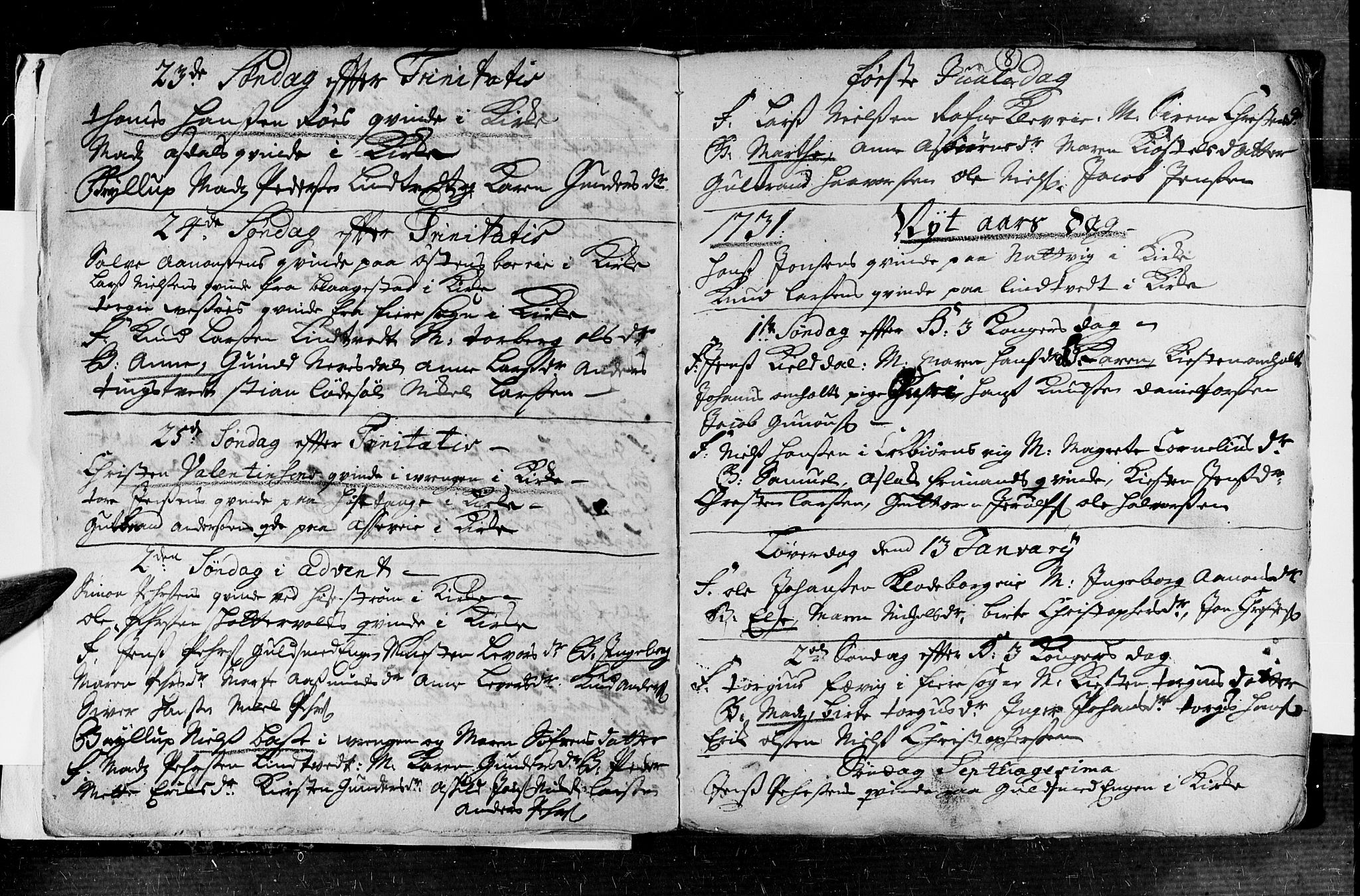 Øyestad sokneprestkontor, AV/SAK-1111-0049/F/Fa/L0004: Parish register (official) no. A 4, 1730-1750, p. 8