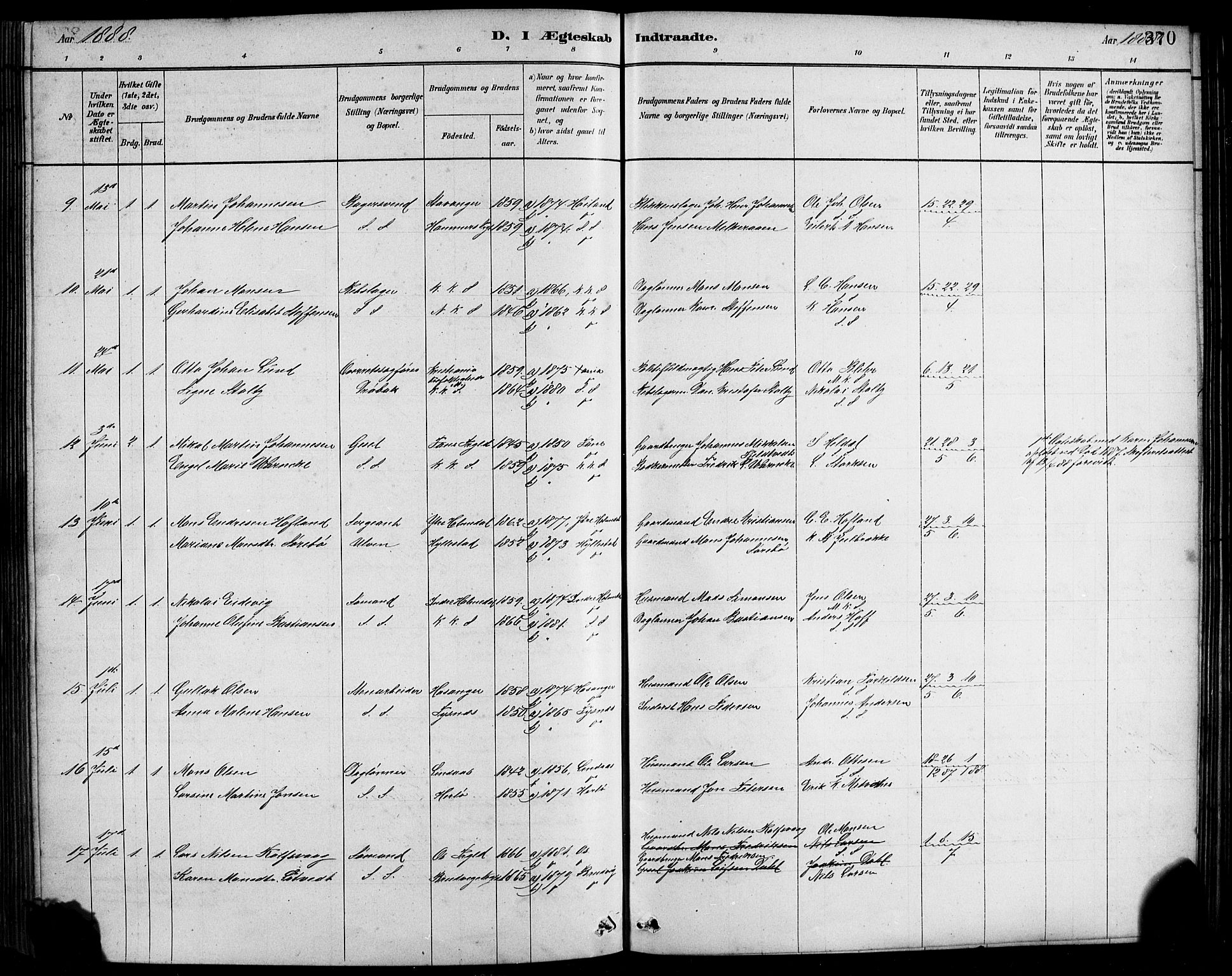 Sandviken Sokneprestembete, AV/SAB-A-77601/H/Hb/L0001: Parish register (copy) no. A 2, 1879-1892, p. 370