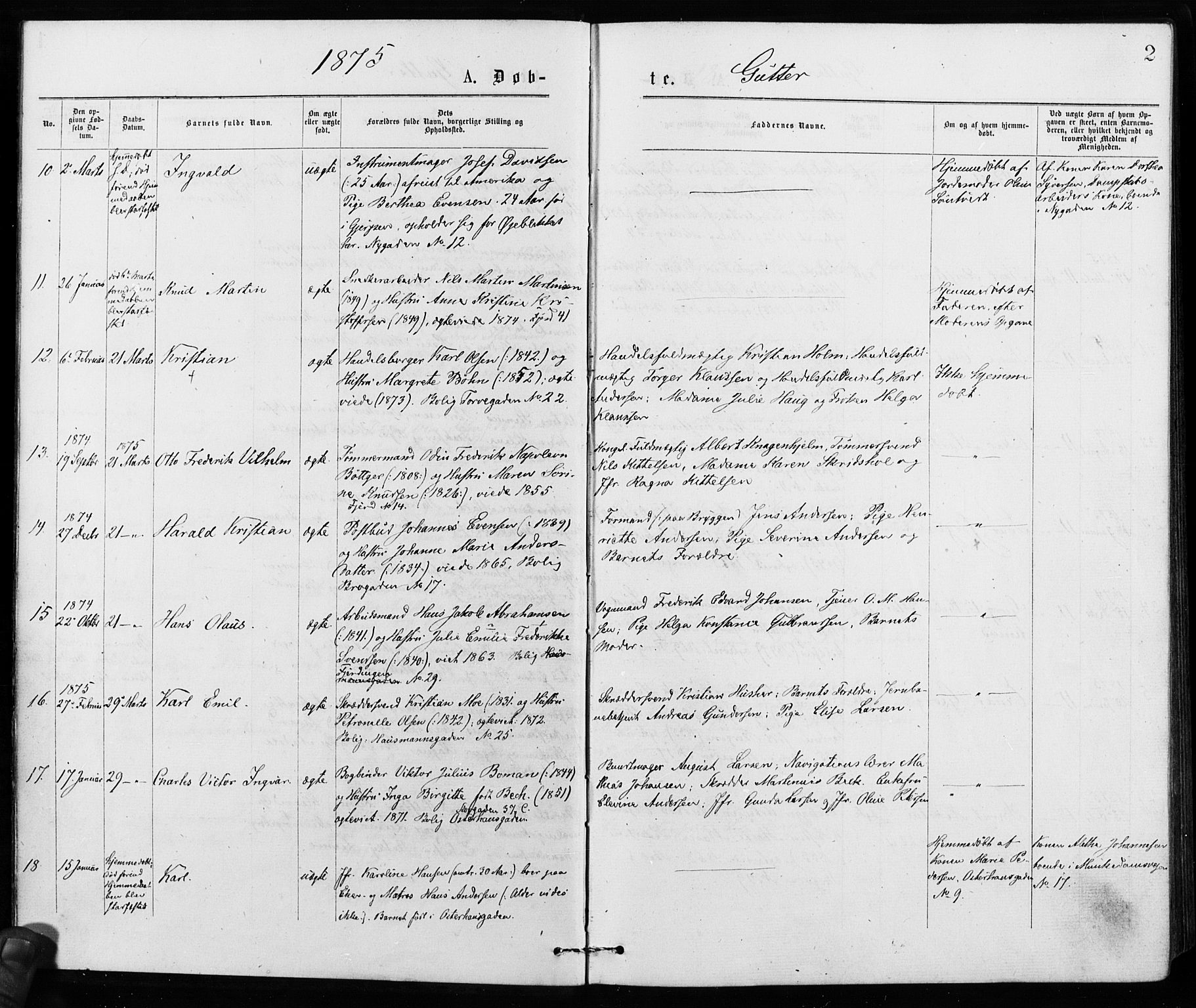 Jakob prestekontor Kirkebøker, SAO/A-10850/F/Fa/L0001: Parish register (official) no. 1, 1875-1924, p. 2
