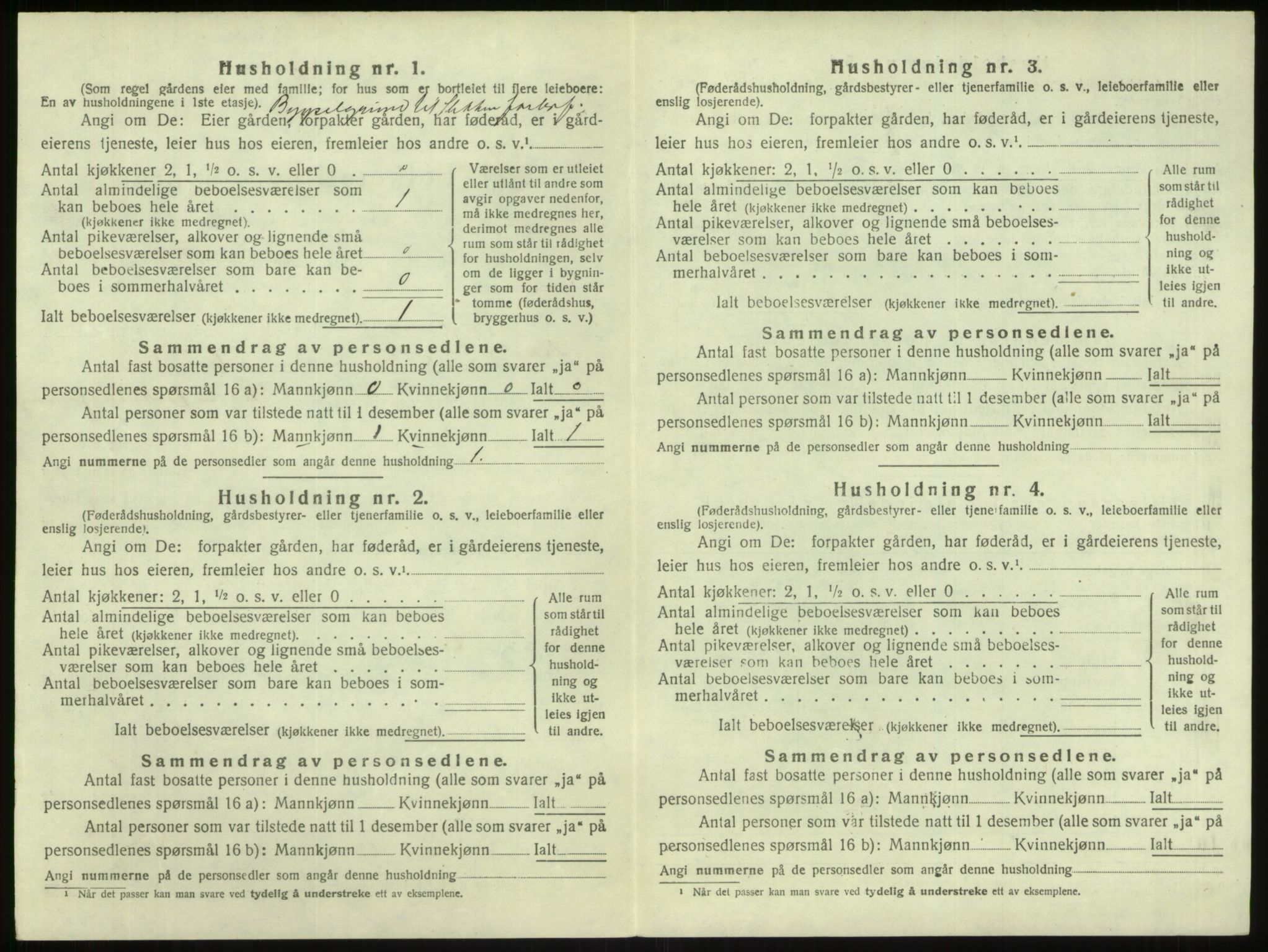 SAB, 1920 census for Lindås, 1920, p. 942