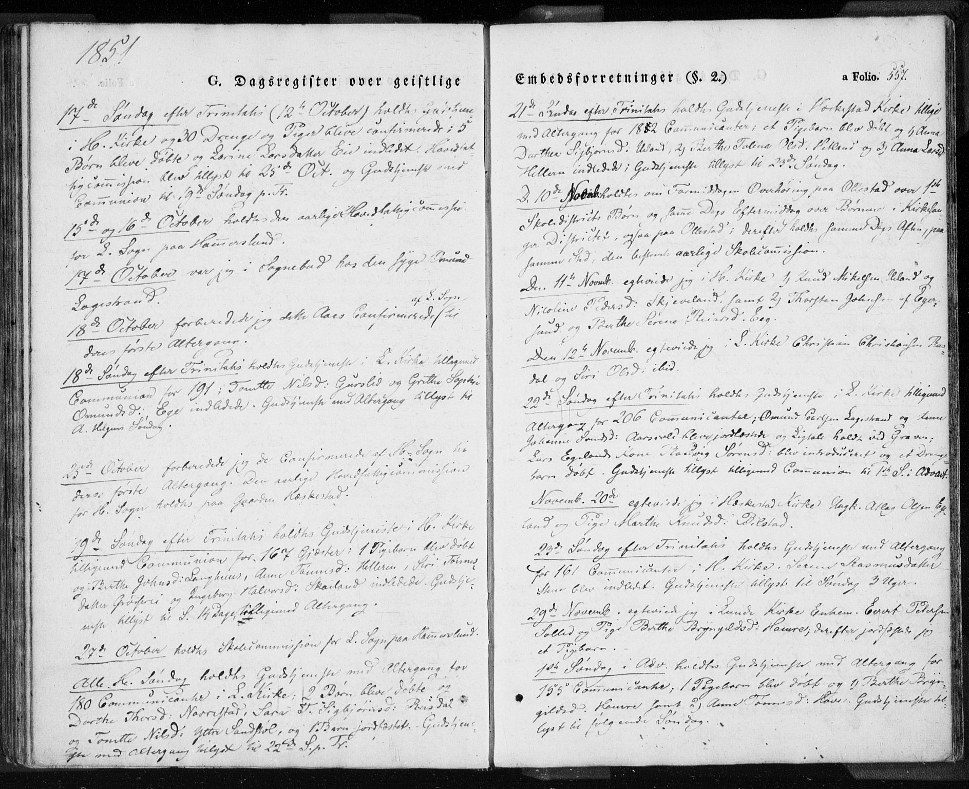 Lund sokneprestkontor, SAST/A-101809/S06/L0008: Parish register (official) no. A 7.2, 1833-1854, p. 557