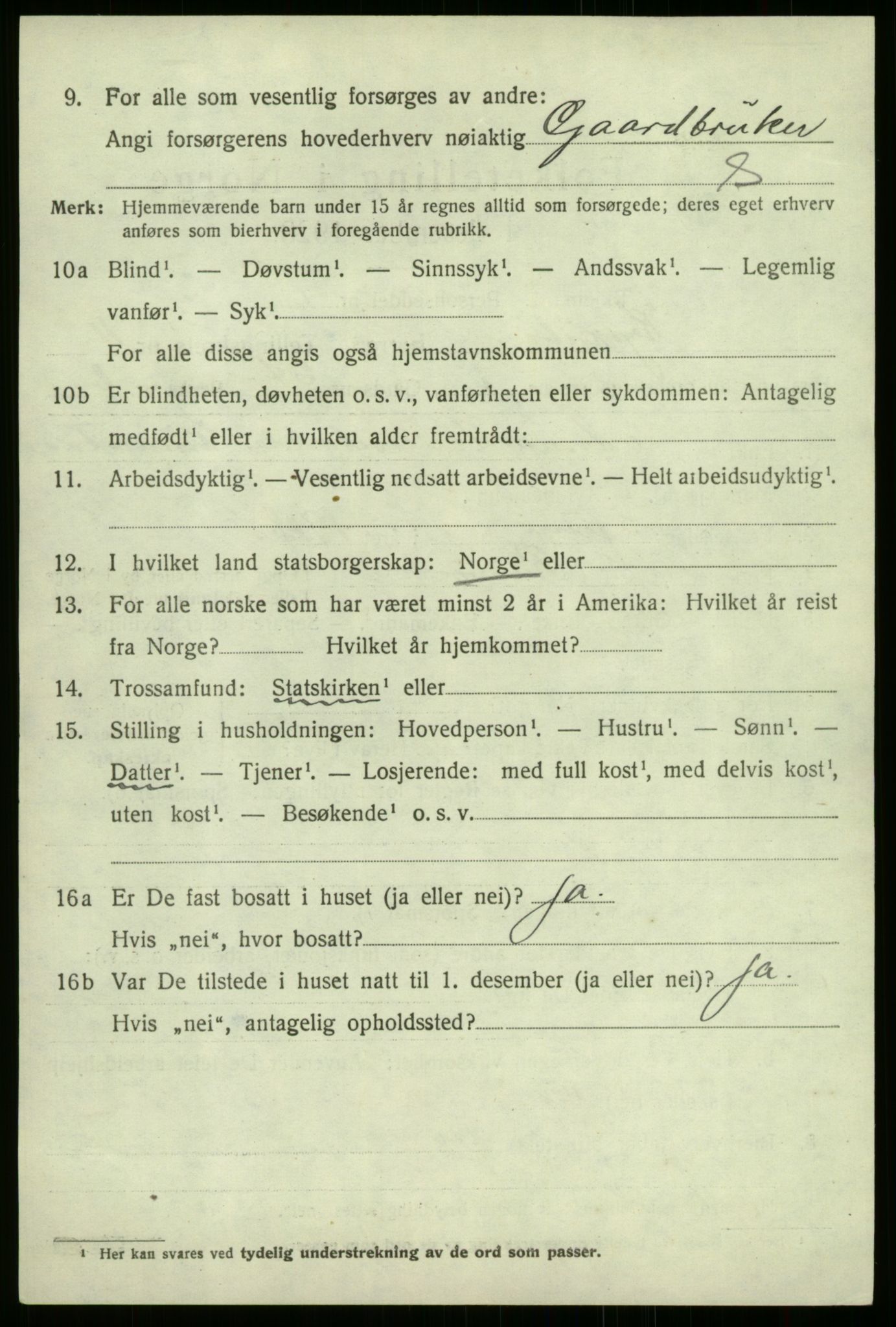 SAB, 1920 census for Kyrkjebø, 1920, p. 5722