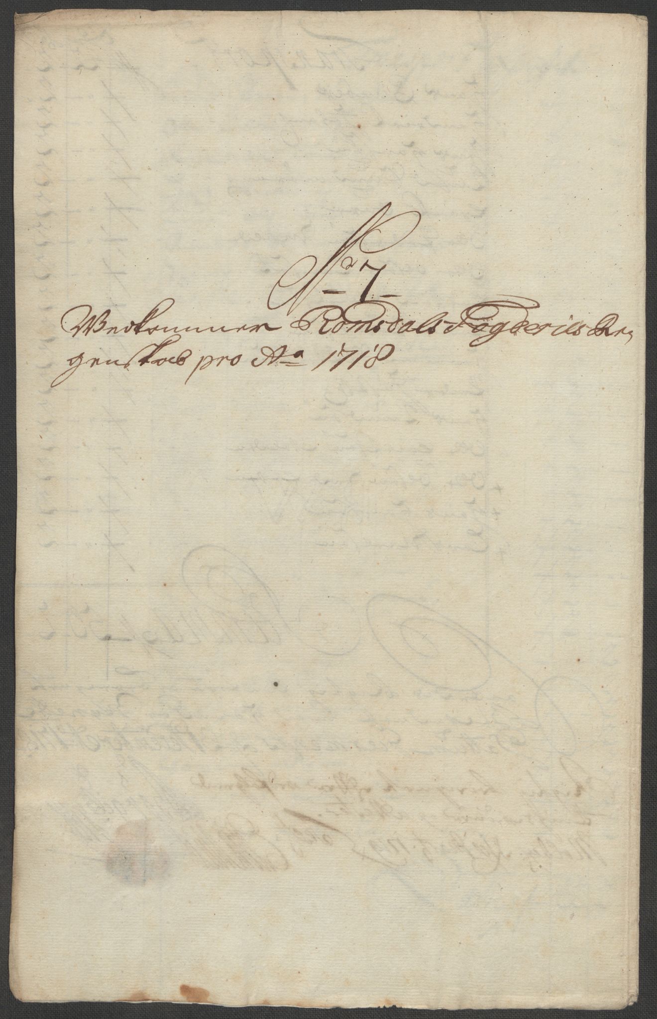 Rentekammeret inntil 1814, Reviderte regnskaper, Fogderegnskap, RA/EA-4092/R55/L3665: Fogderegnskap Romsdal, 1718, p. 101
