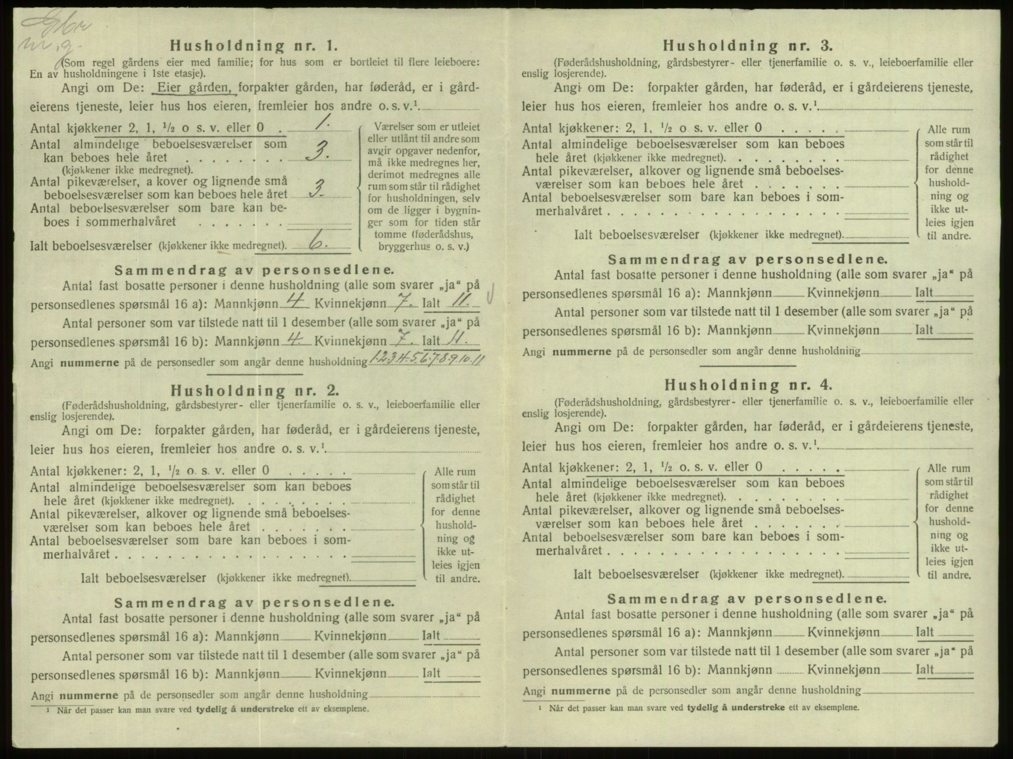 SAB, 1920 census for Eid, 1920, p. 238