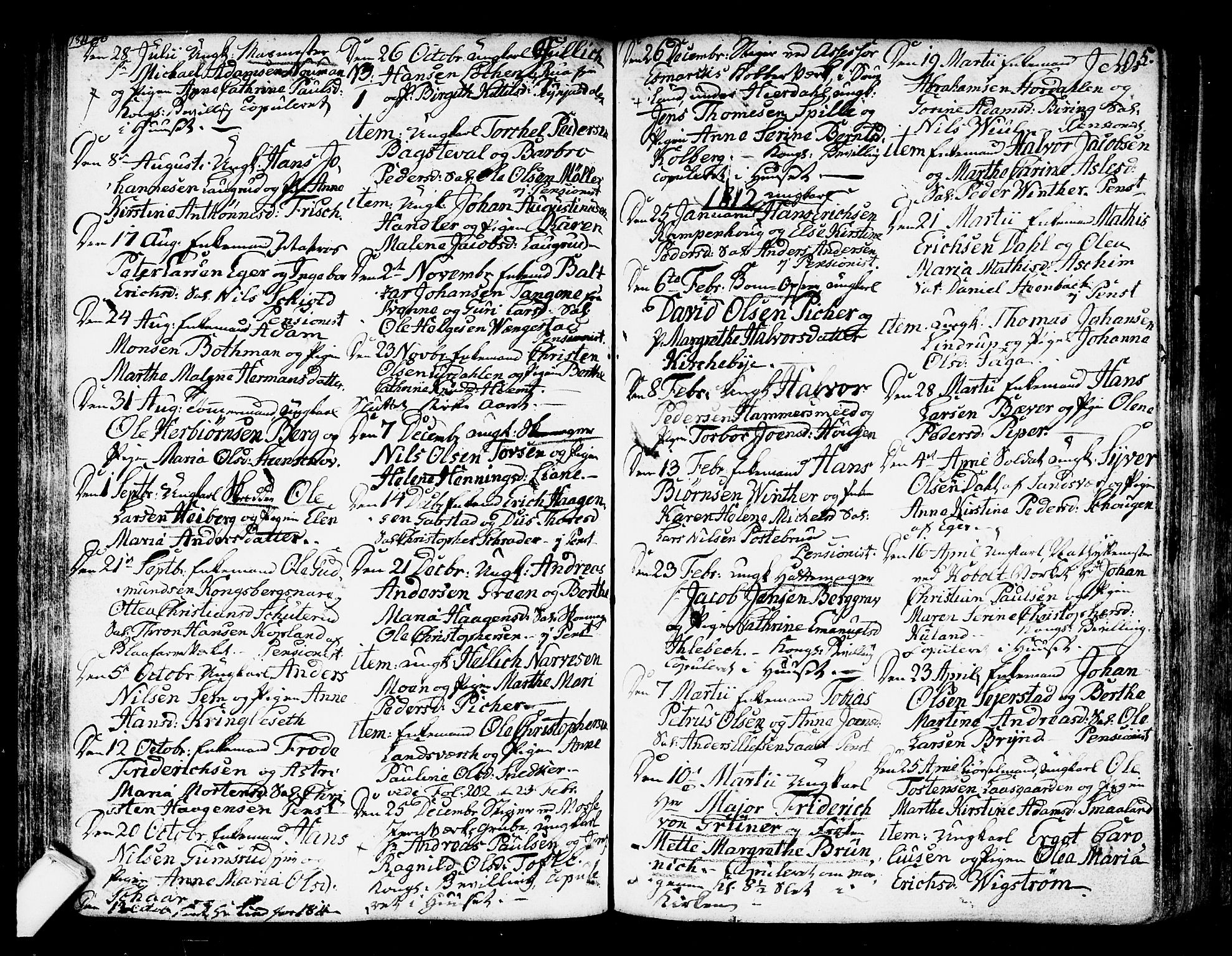 Kongsberg kirkebøker, SAKO/A-22/F/Fa/L0007: Parish register (official) no. I 7, 1795-1816, p. 195