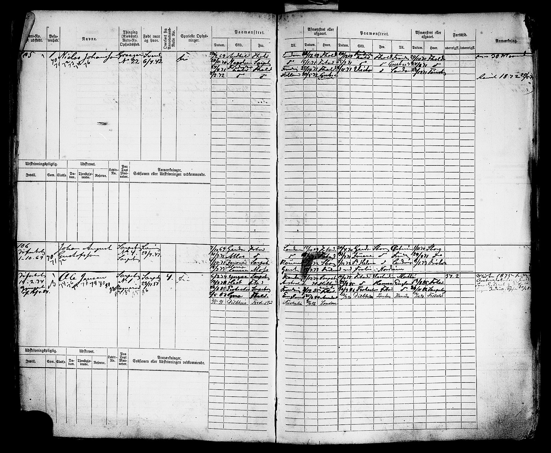 Sarpsborg mønstringskontor, AV/SAO-A-10569c/F/Fc/Fcb/L0004: Hovedrulle, 1868-1881, p. 56