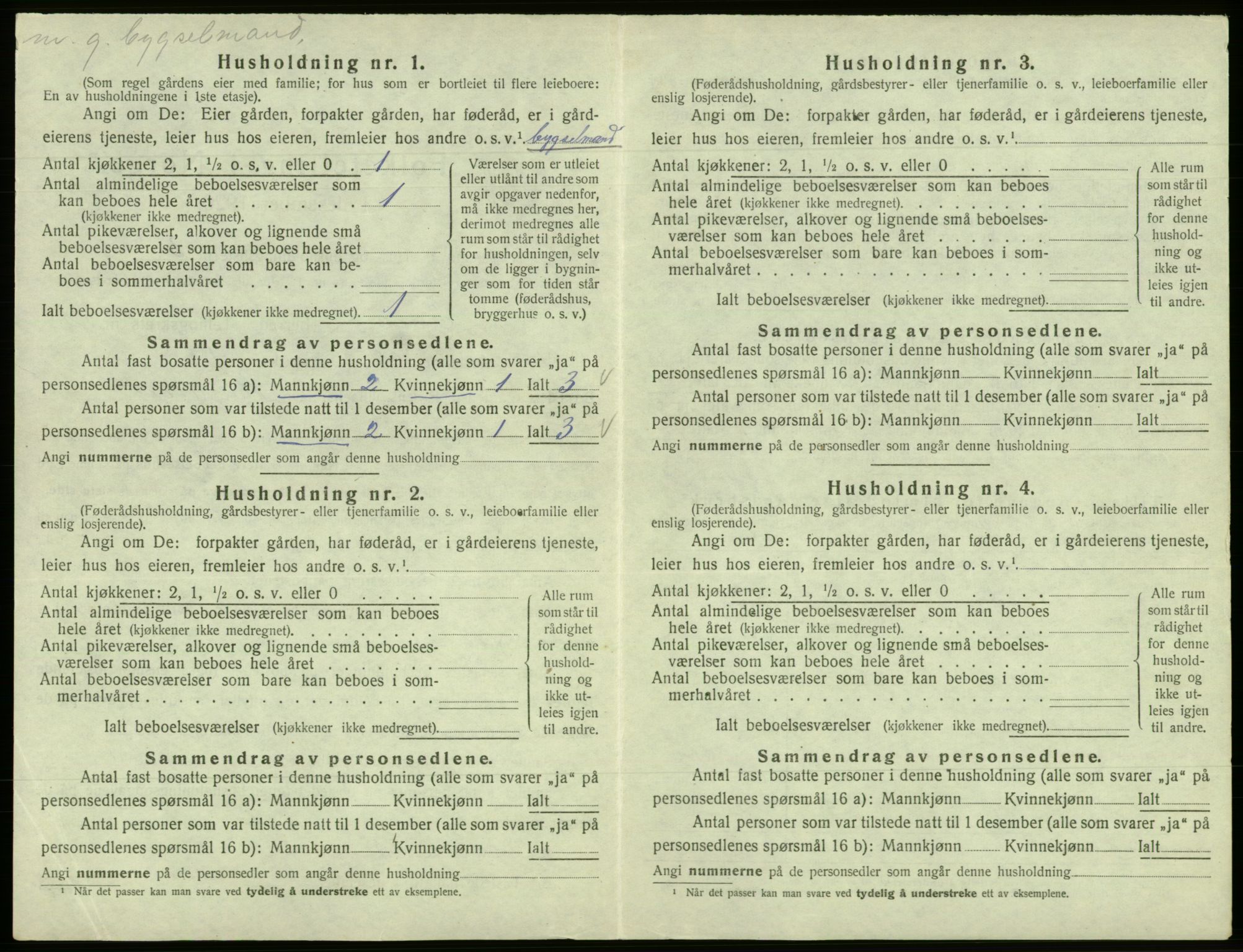 SAB, 1920 census for Fana, 1920, p. 3176