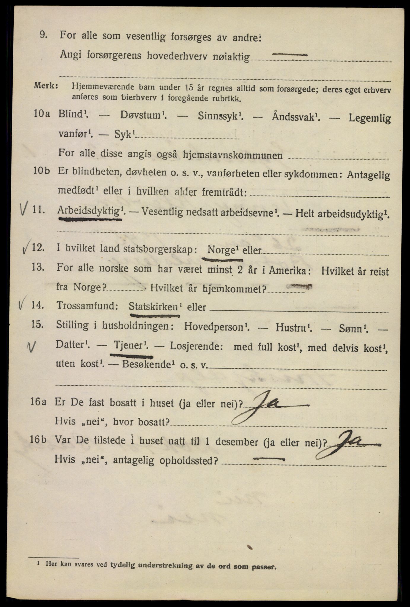 SAO, 1920 census for Kristiania, 1920, p. 261538