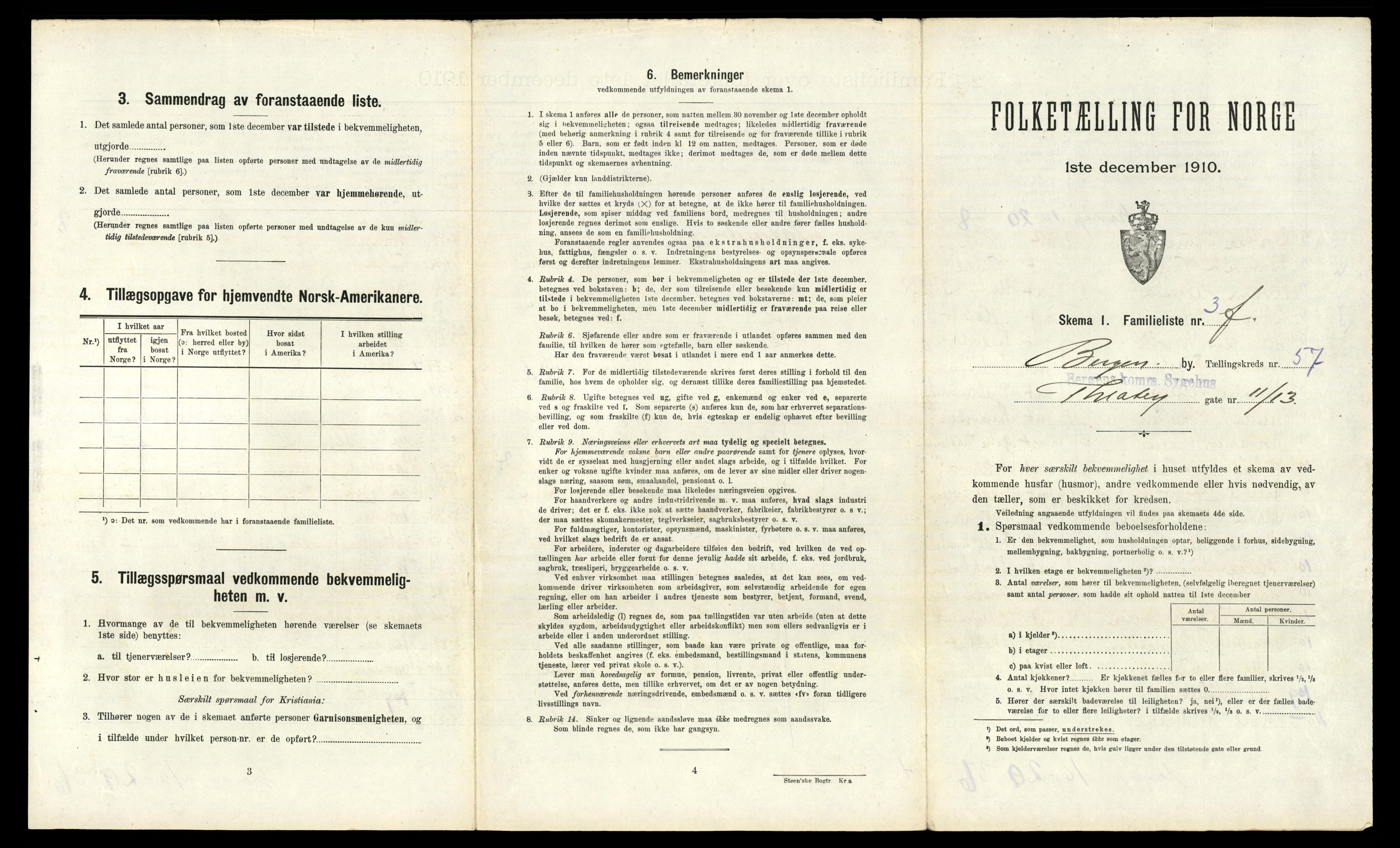 RA, 1910 census for Bergen, 1910, p. 20075