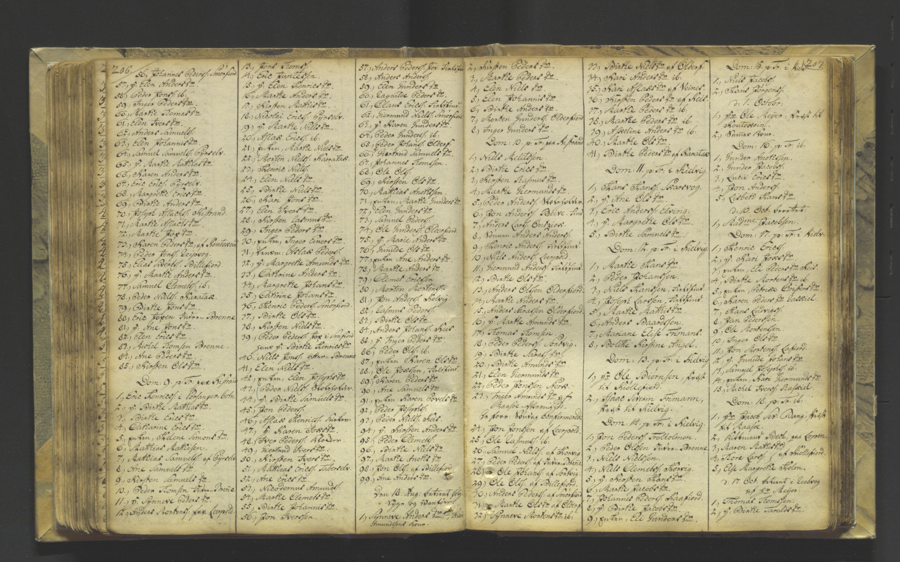 Kistrand/Porsanger sokneprestembete, SATØ/S-1351/H/Ha/L0001.kirke: Parish register (official) no. 1, 1764-1792, p. 206-207