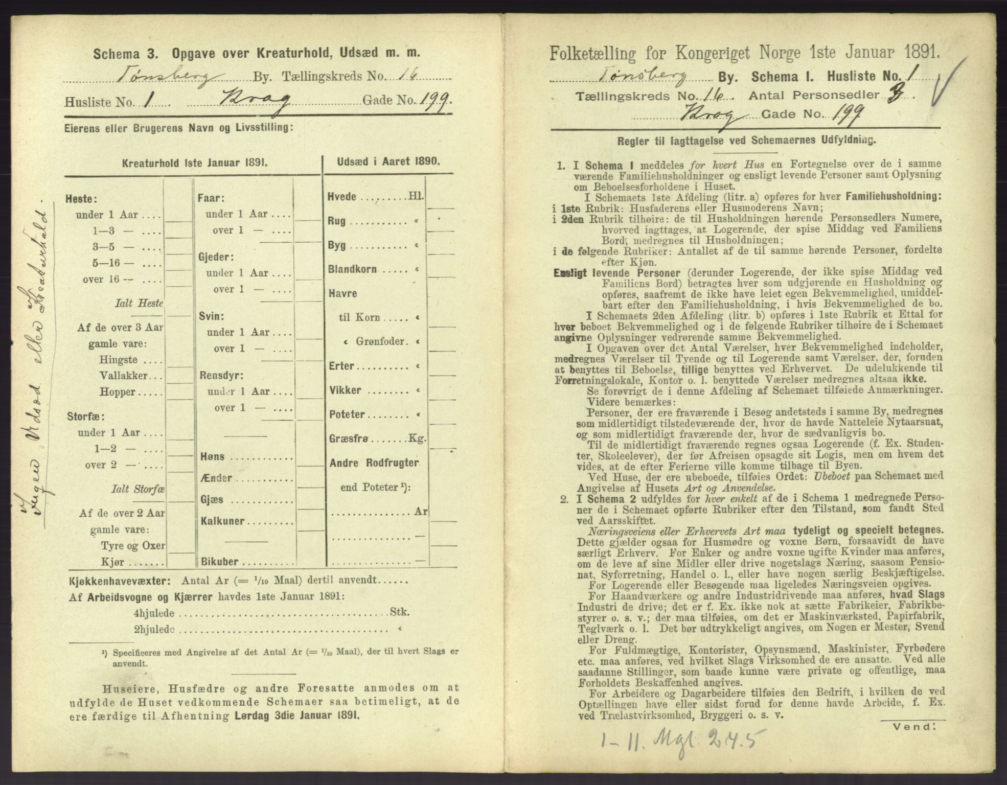 RA, 1891 census for 0705 Tønsberg, 1891, p. 576