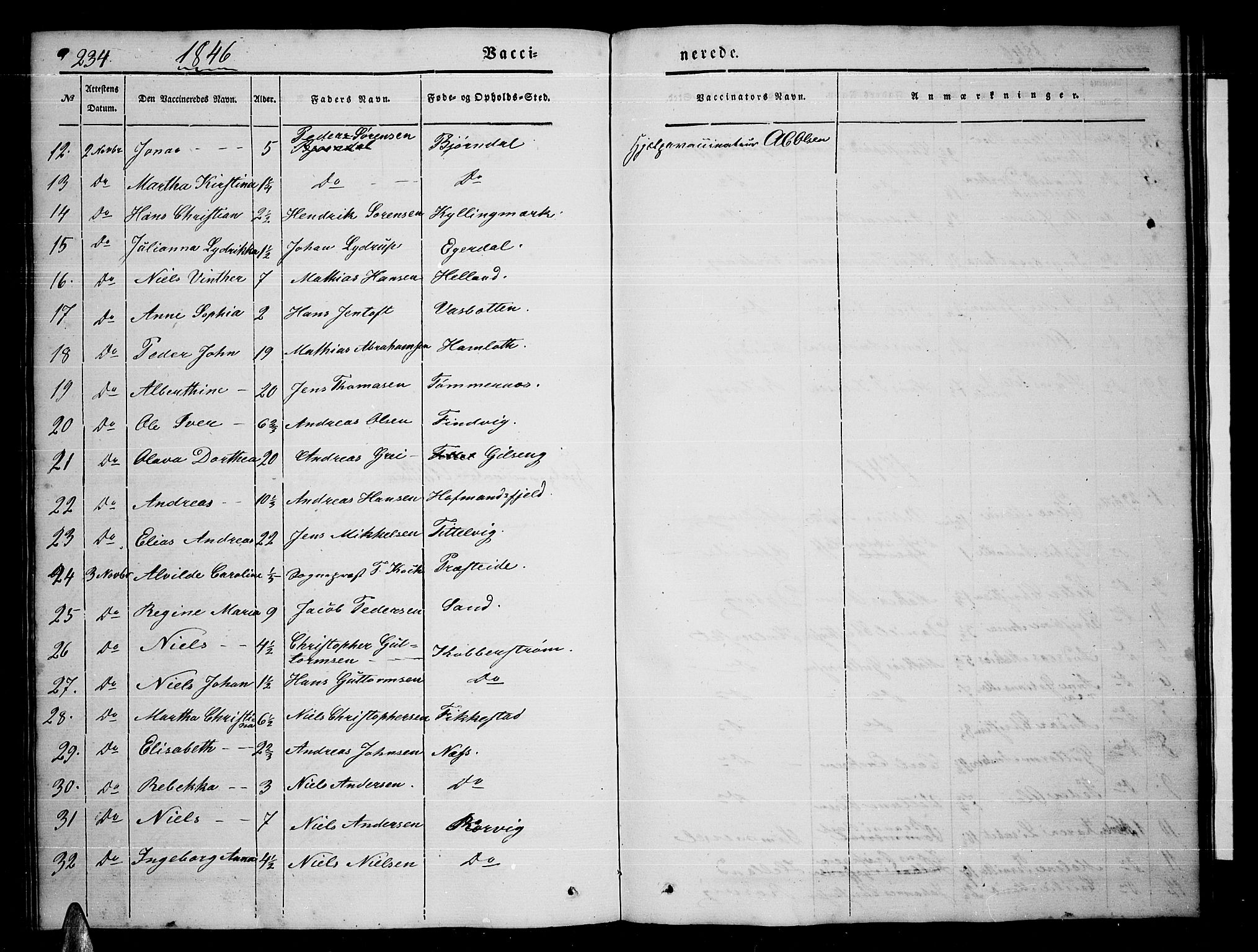 Ministerialprotokoller, klokkerbøker og fødselsregistre - Nordland, AV/SAT-A-1459/859/L0856: Parish register (copy) no. 859C02, 1843-1854, p. 234