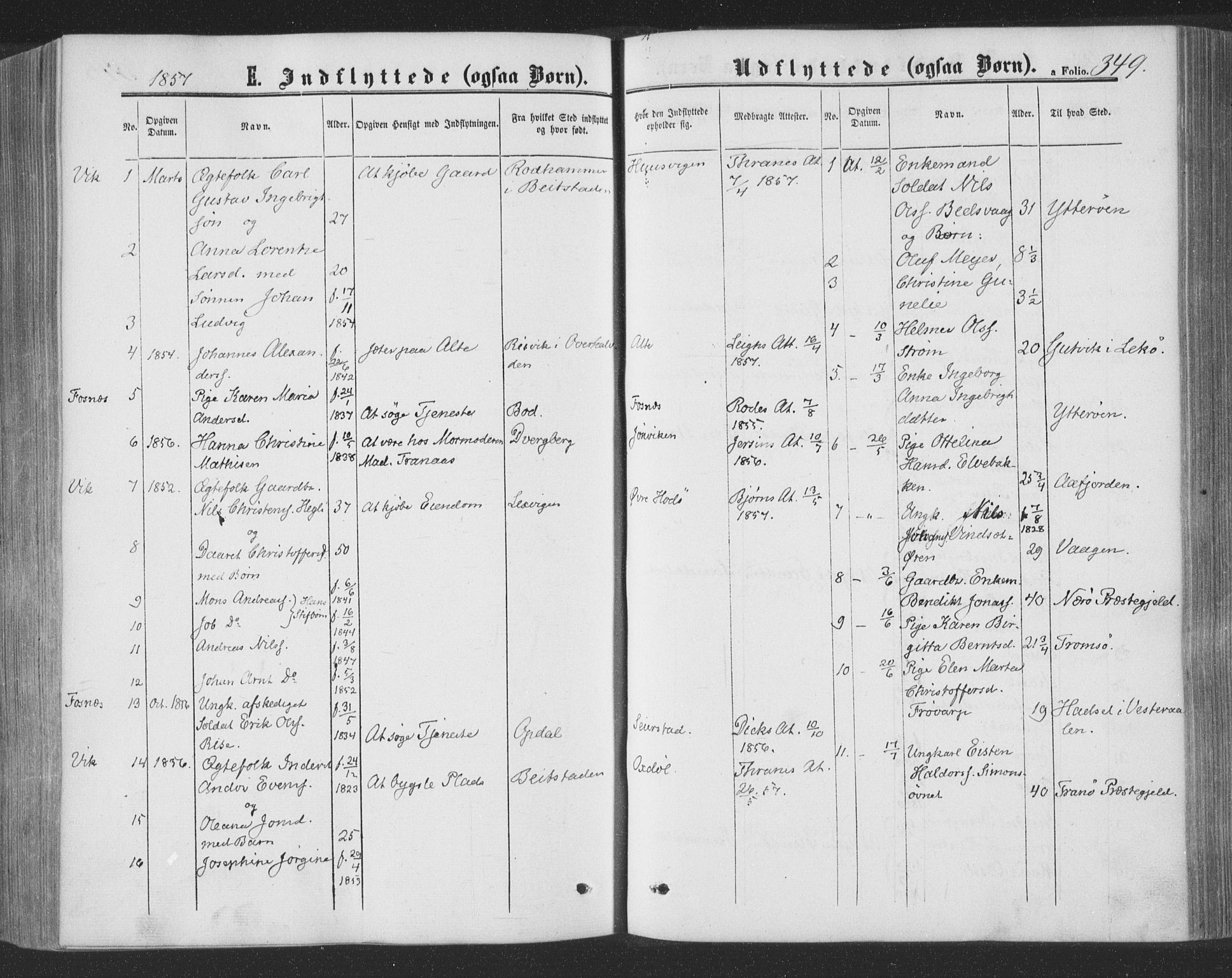 Ministerialprotokoller, klokkerbøker og fødselsregistre - Nord-Trøndelag, SAT/A-1458/773/L0615: Parish register (official) no. 773A06, 1857-1870, p. 349