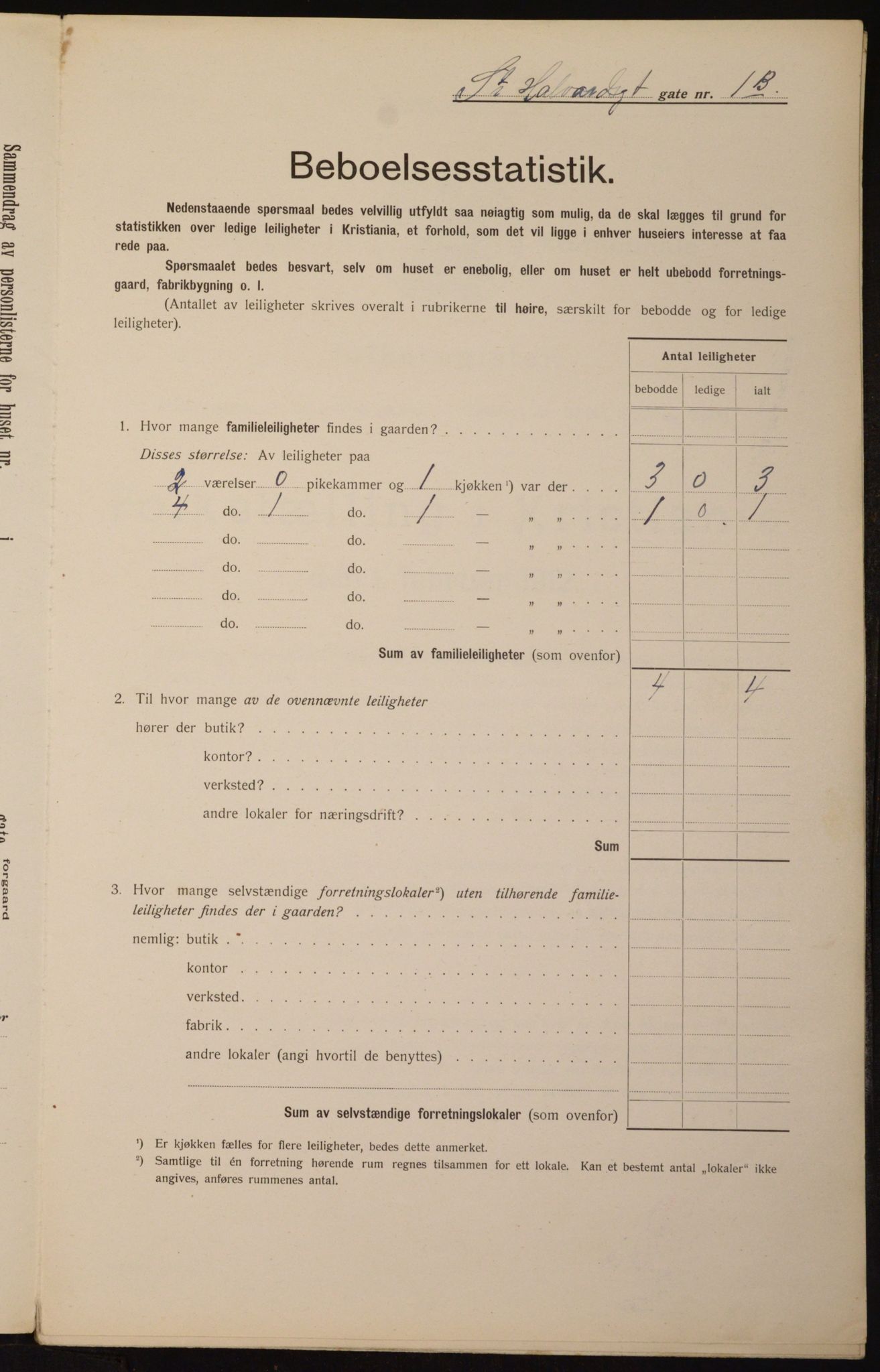 OBA, Municipal Census 1912 for Kristiania, 1912, p. 87654