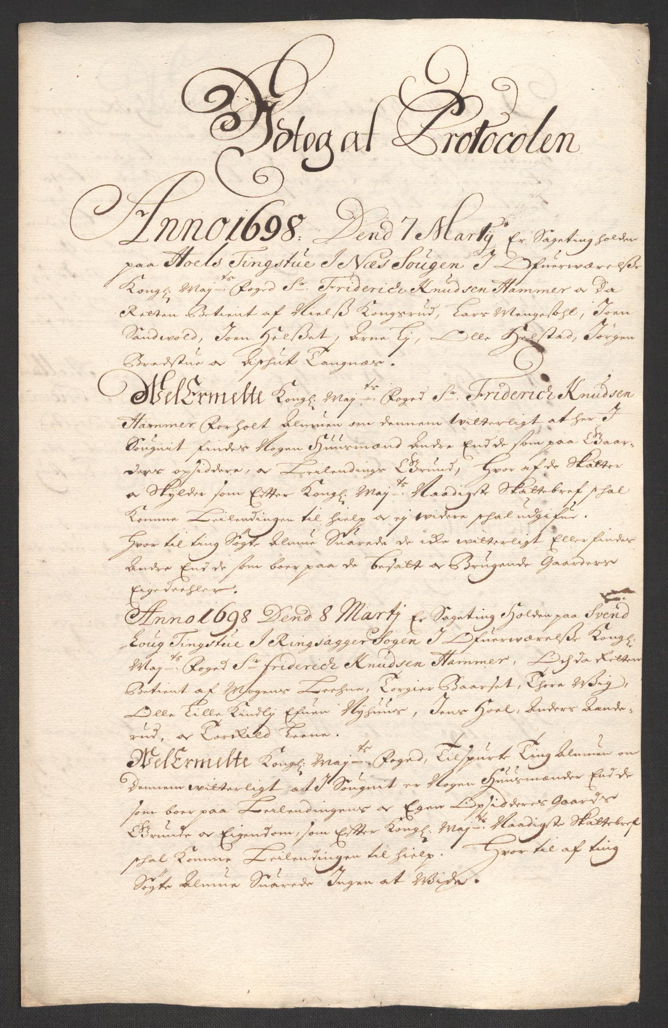 Rentekammeret inntil 1814, Reviderte regnskaper, Fogderegnskap, AV/RA-EA-4092/R16/L1037: Fogderegnskap Hedmark, 1697-1698, p. 383