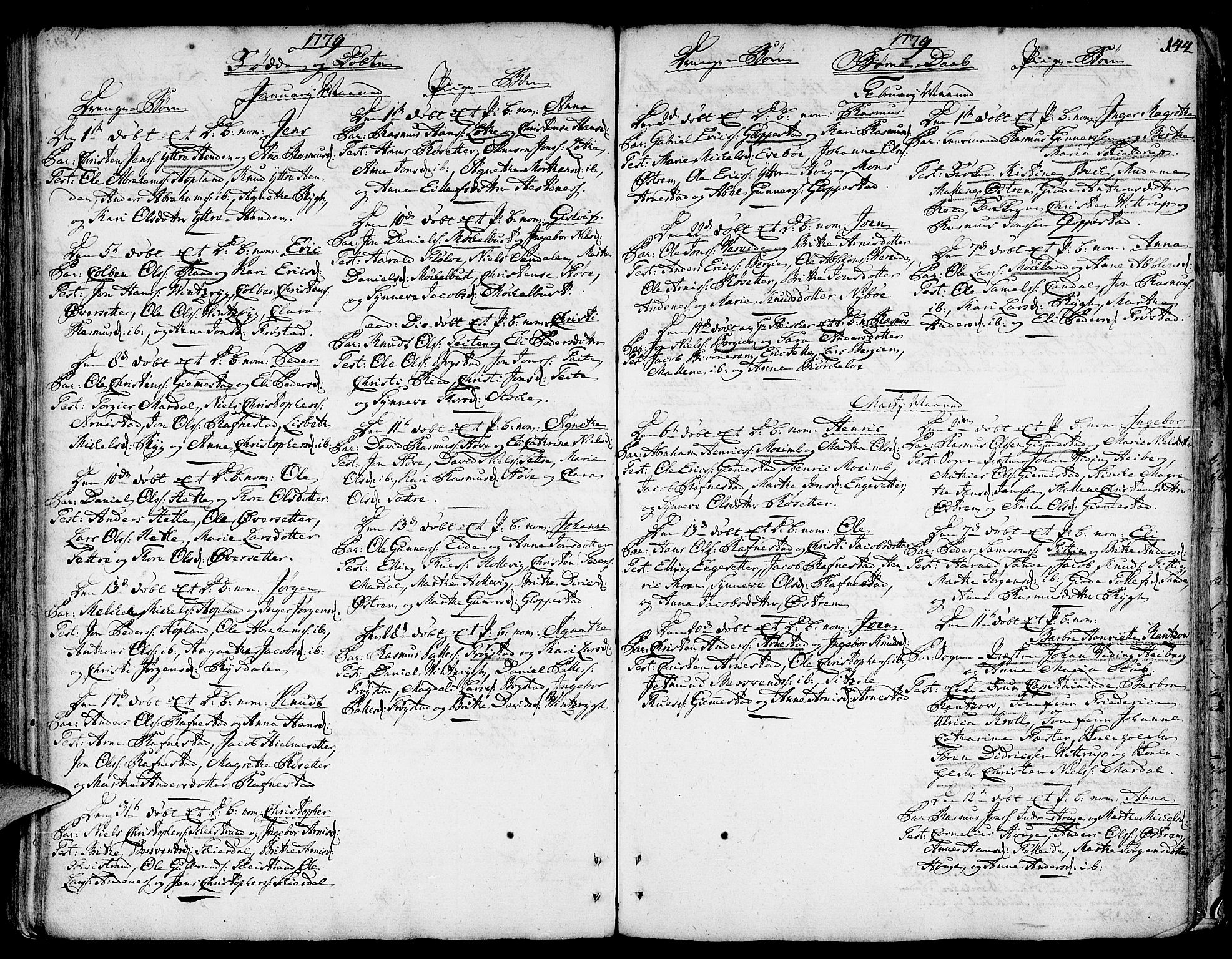 Gloppen sokneprestembete, SAB/A-80101/H/Haa/Haaa/L0004: Parish register (official) no. A 4, 1758-1784, p. 144