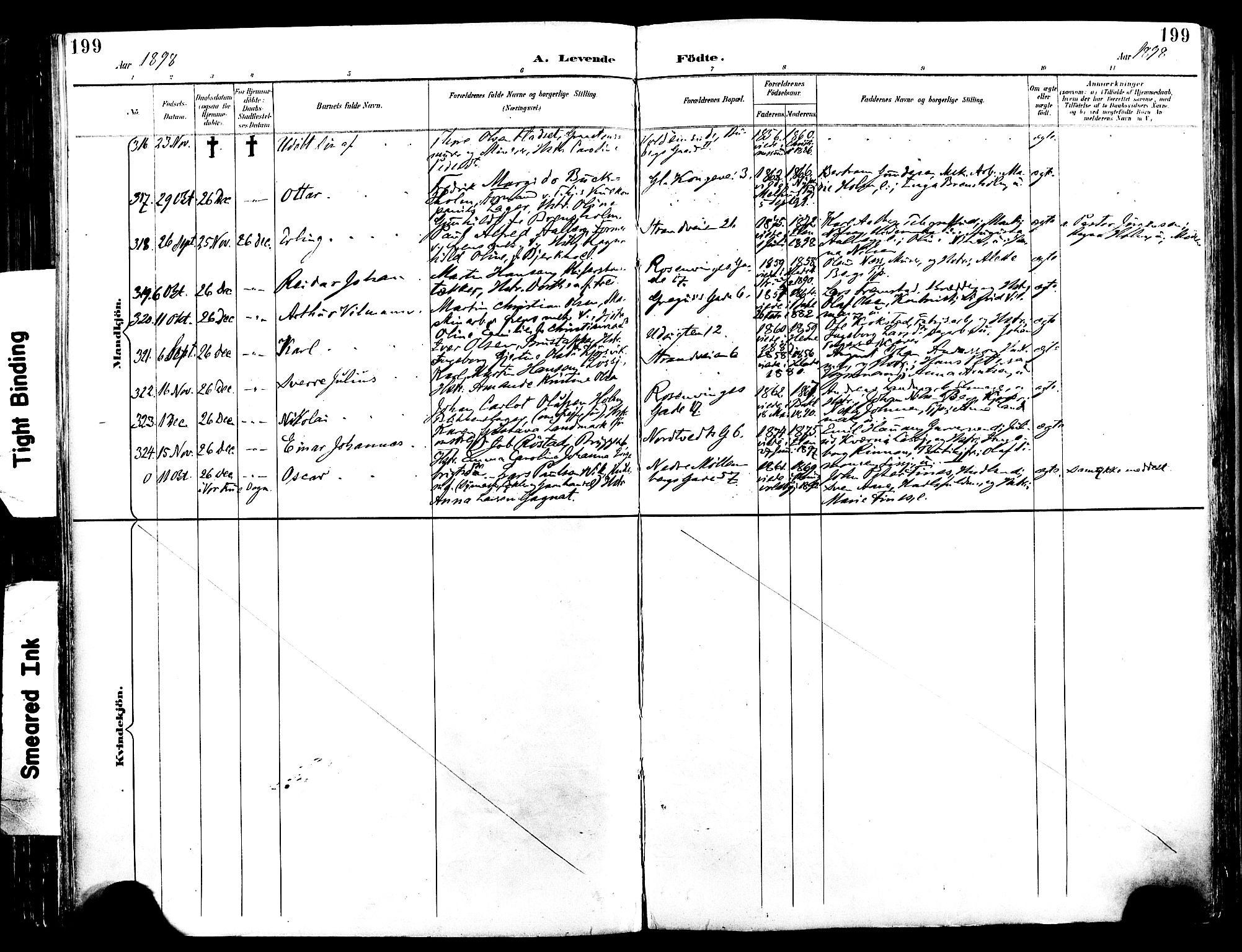 Ministerialprotokoller, klokkerbøker og fødselsregistre - Sør-Trøndelag, SAT/A-1456/604/L0197: Parish register (official) no. 604A18, 1893-1900, p. 199