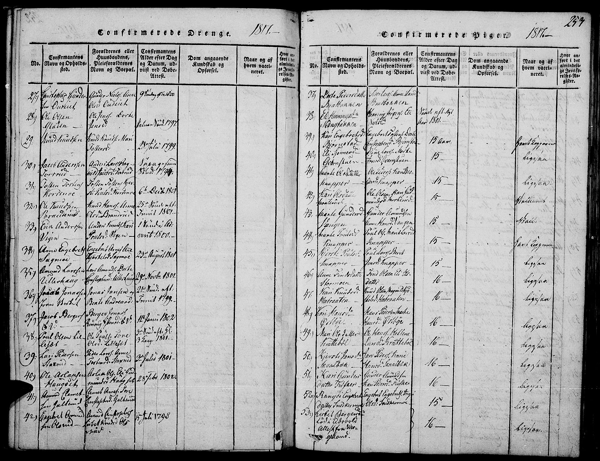 Strøm-Odalen prestekontor, AV/SAH-PREST-028/H/Ha/Haa/L0006: Parish register (official) no. 6, 1814-1850, p. 253