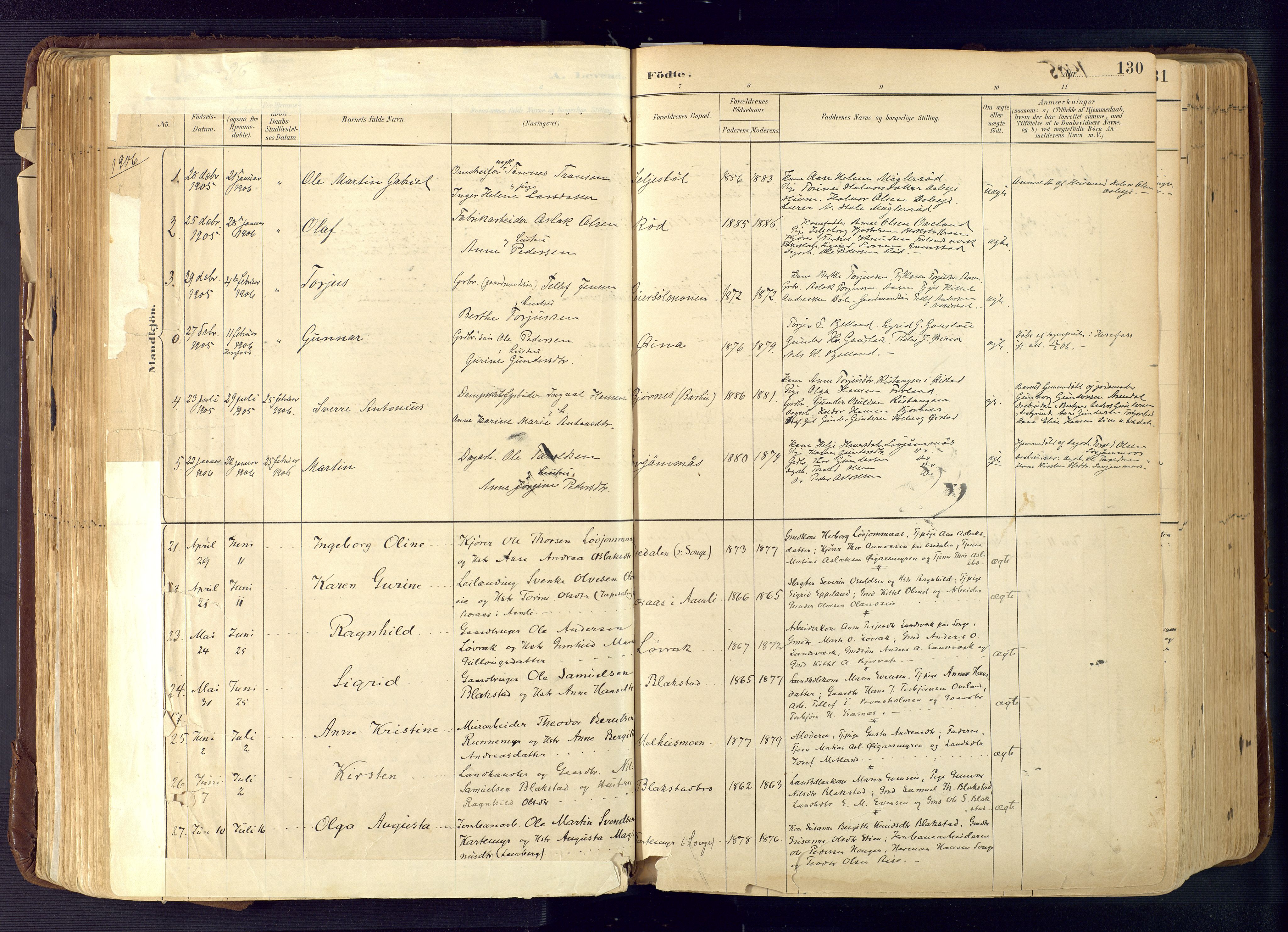 Froland sokneprestkontor, SAK/1111-0013/F/Fa/L0005: Parish register (official) no. A 5, 1882-1921, p. 130