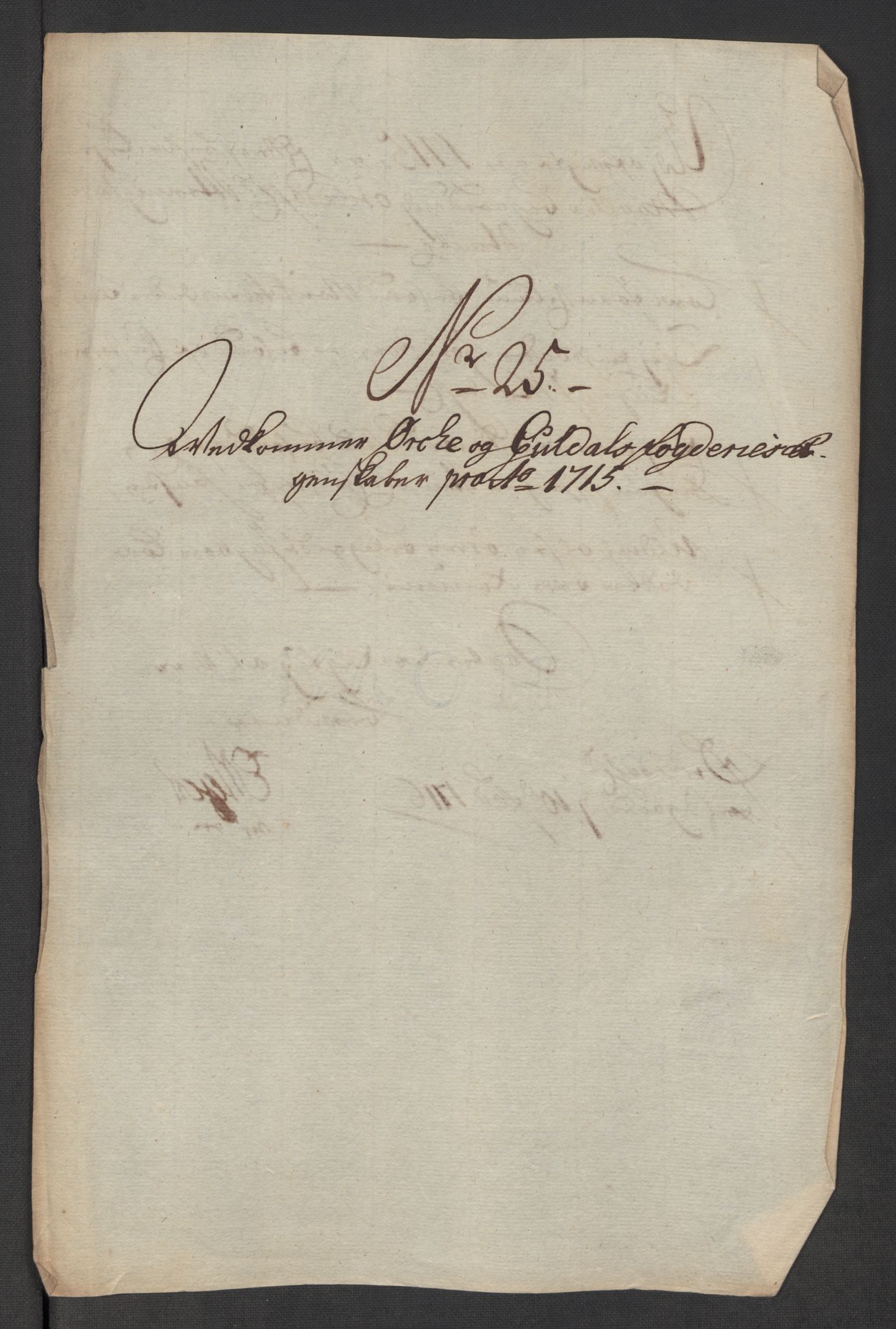 Rentekammeret inntil 1814, Reviderte regnskaper, Fogderegnskap, AV/RA-EA-4092/R60/L3966: Fogderegnskap Orkdal og Gauldal, 1715, p. 226