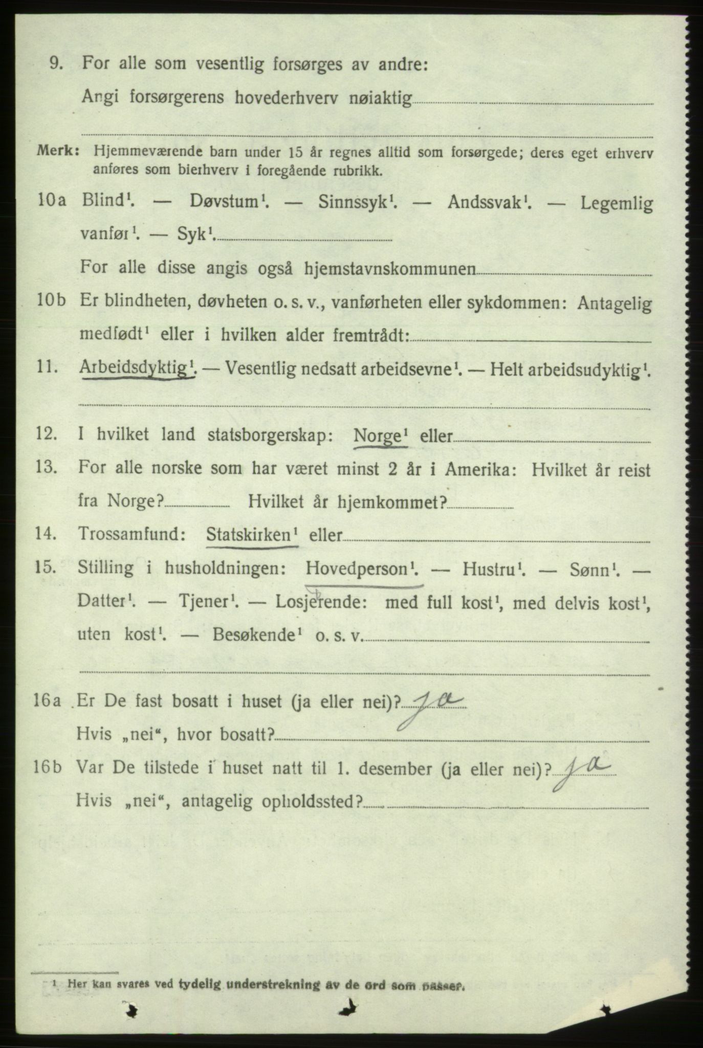 SAB, 1920 census for Skånevik, 1920, p. 3298