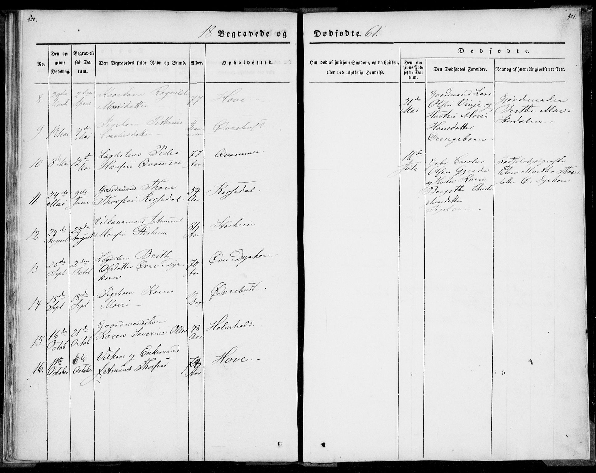 Ministerialprotokoller, klokkerbøker og fødselsregistre - Møre og Romsdal, AV/SAT-A-1454/520/L0277: Parish register (official) no. 520A07, 1843-1861, p. 500-501