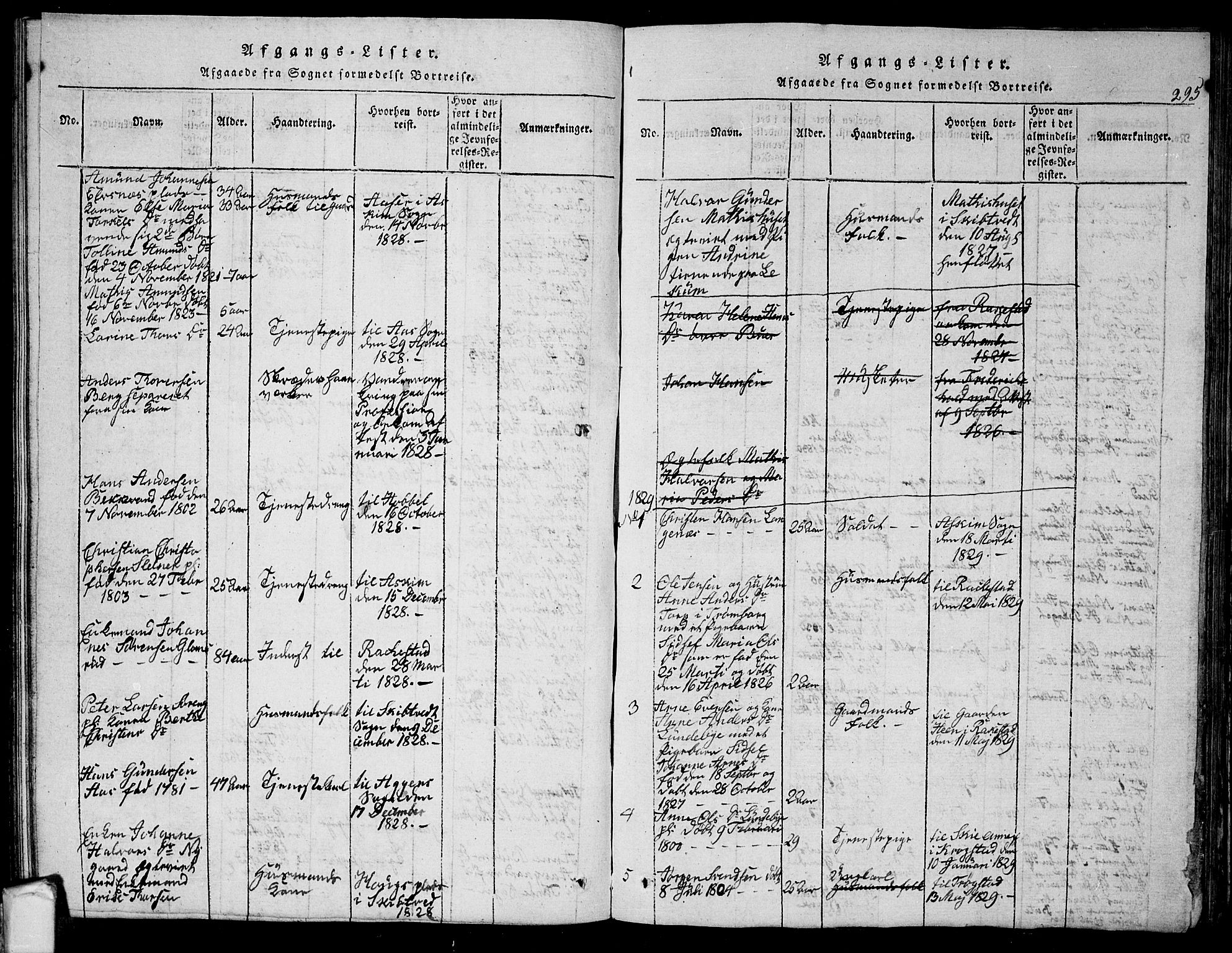Eidsberg prestekontor Kirkebøker, SAO/A-10905/G/Ga/L0001: Parish register (copy) no. I 1, 1814-1831, p. 295