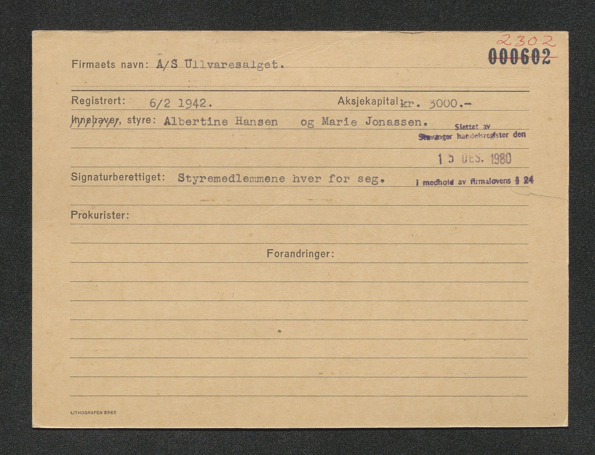 Stavanger byfogd, AV/SAST-A-101408/001/4/42/422/4221A/L0005: Register over slettede firma N-R, 1891-1987, p. 533