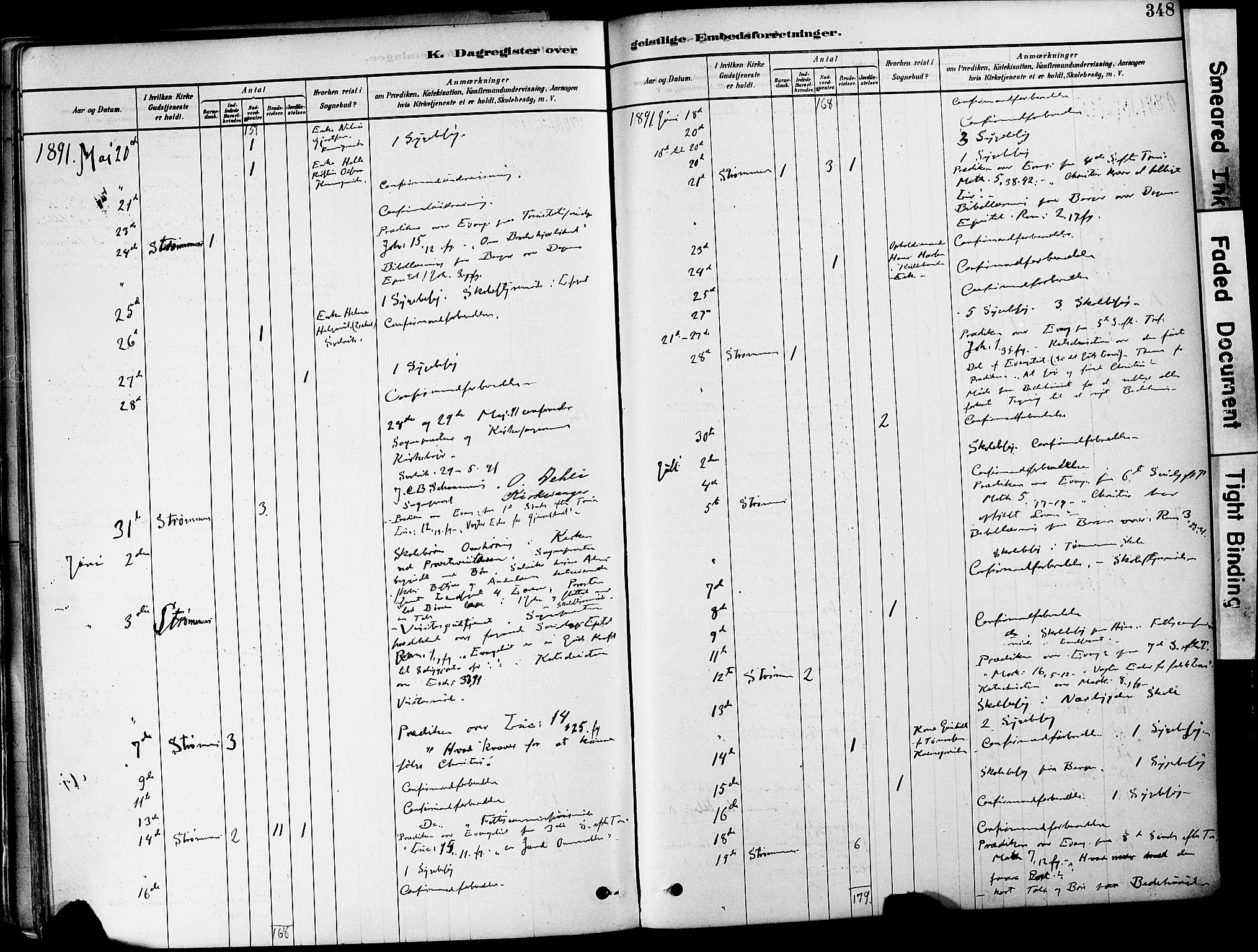 Strømm kirkebøker, AV/SAKO-A-322/F/Fa/L0004: Parish register (official) no. I 4, 1878-1899, p. 348