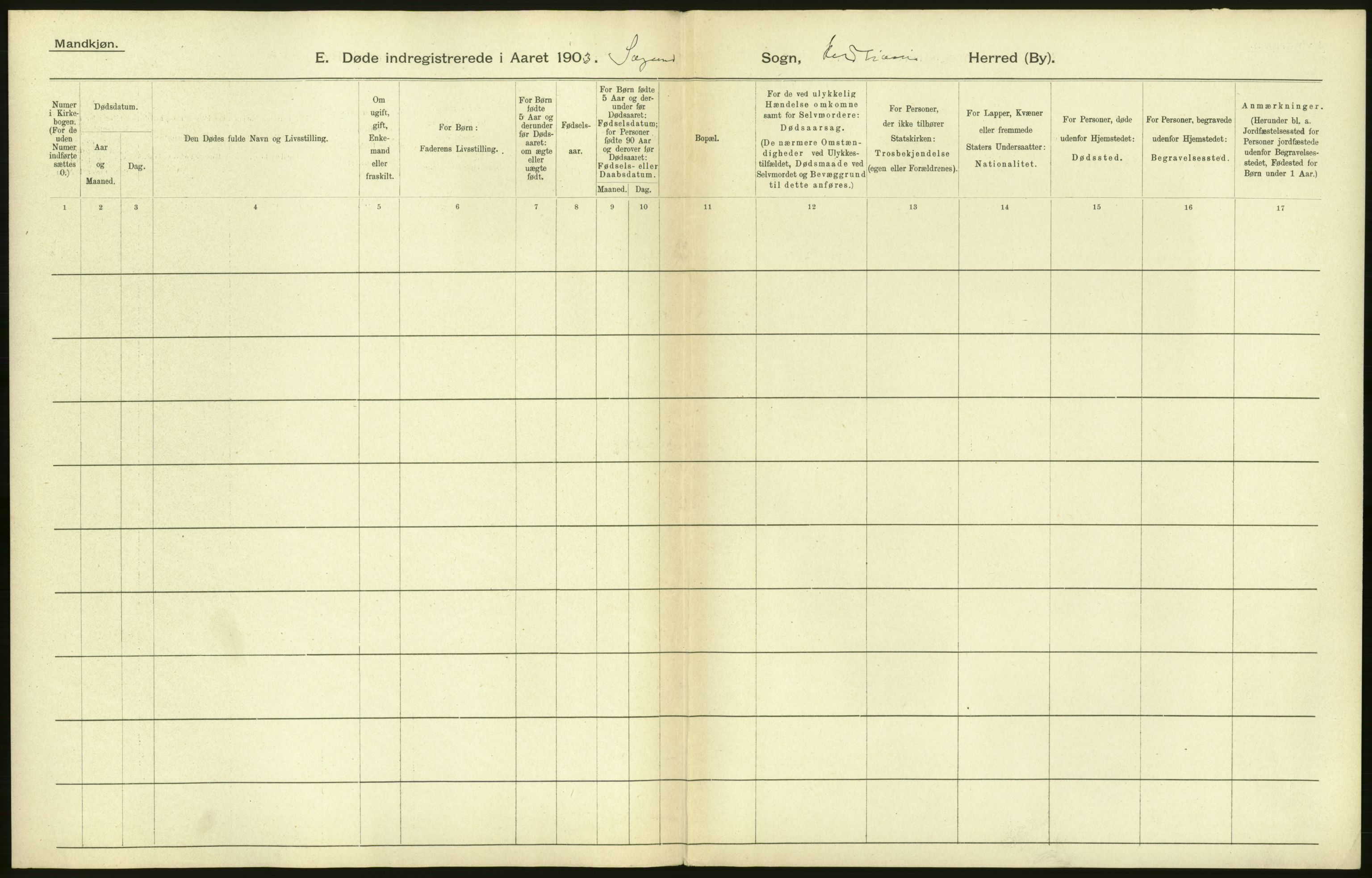 Statistisk sentralbyrå, Sosiodemografiske emner, Befolkning, AV/RA-S-2228/D/Df/Dfa/Dfaa/L0004: Kristiania: Gifte, døde, 1903, p. 68